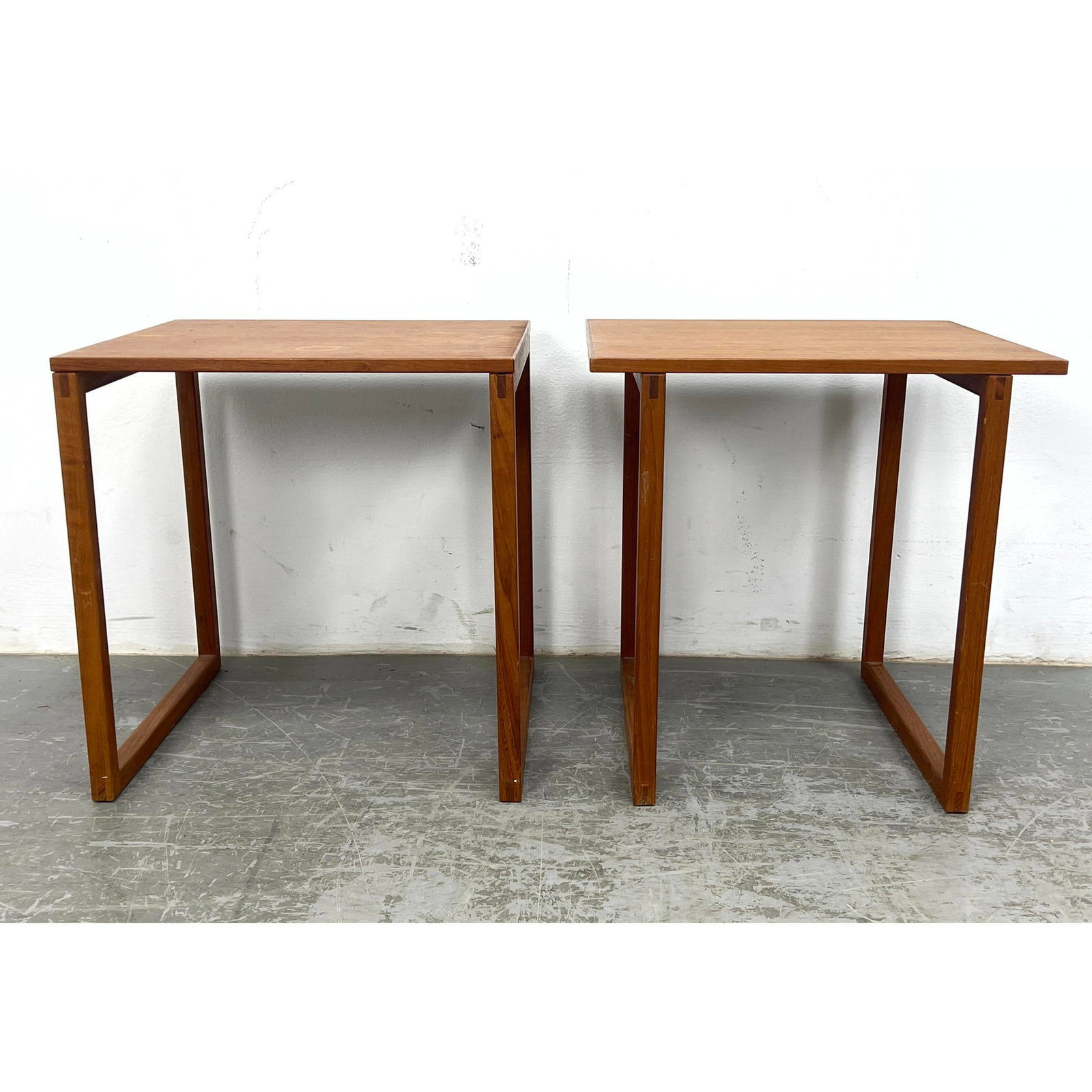 2pcs Kai Kristiansen Danish Modern Denmark Teak Tables. Part of cube box set. (1 of 16)