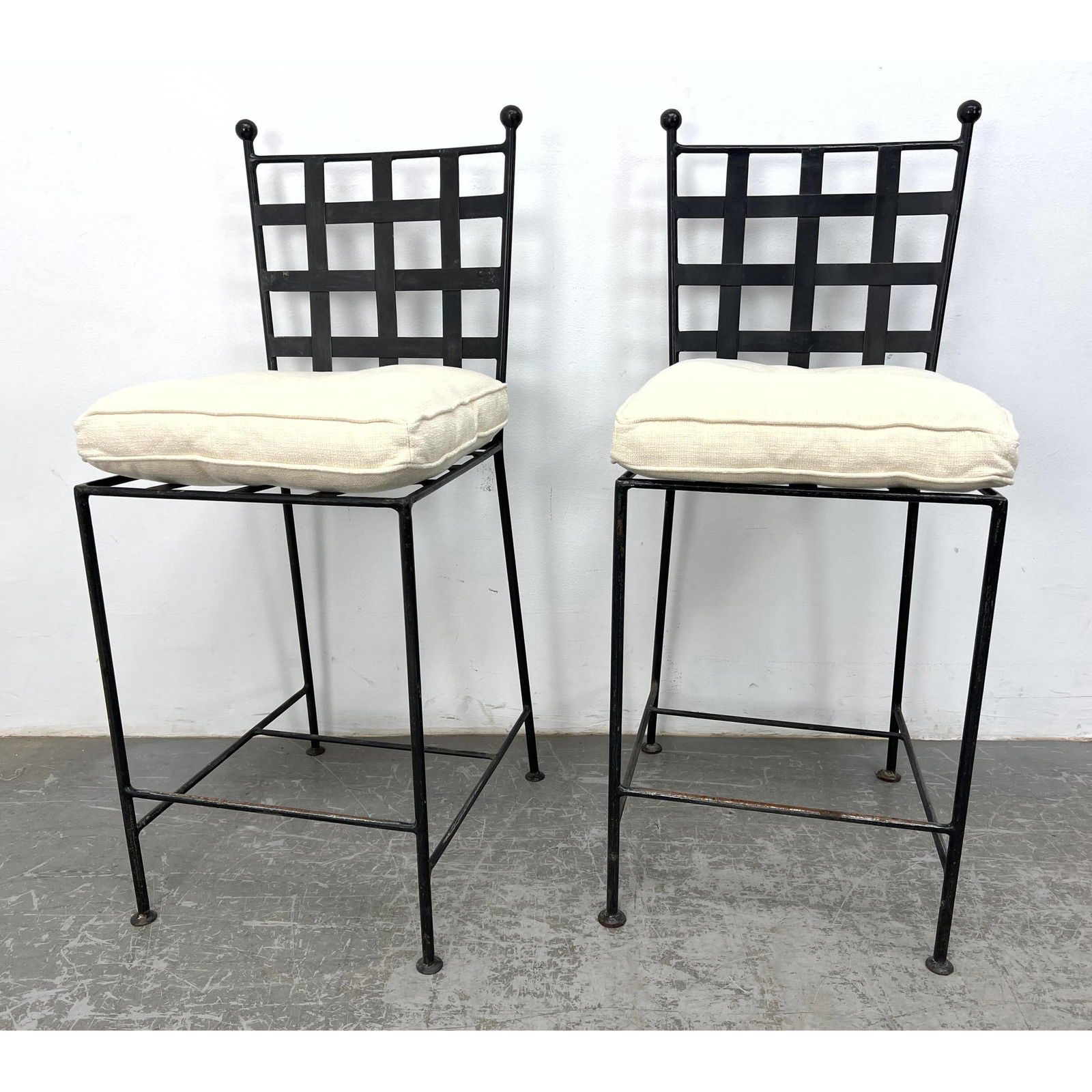 Pair Mario Papperzini style Barstools Outdoor Garden Furniture (1 of 15)