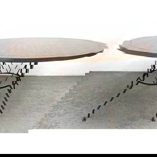 Richard McCarthy for Selrite Dining Table. Formica top iron base.: Richard McCarthy for Selrite Dining Table. Formica top iron base. Dimensions: Height: 27.75 inches, Width: 47.25 inches, Depth: 47.25 inches. ---