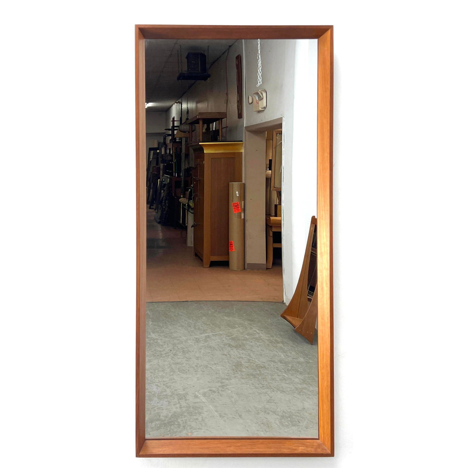PEDERSEN & HANSEN Danish Modern Teak Frame Mirror. Model #965. Label. (1 of 10)