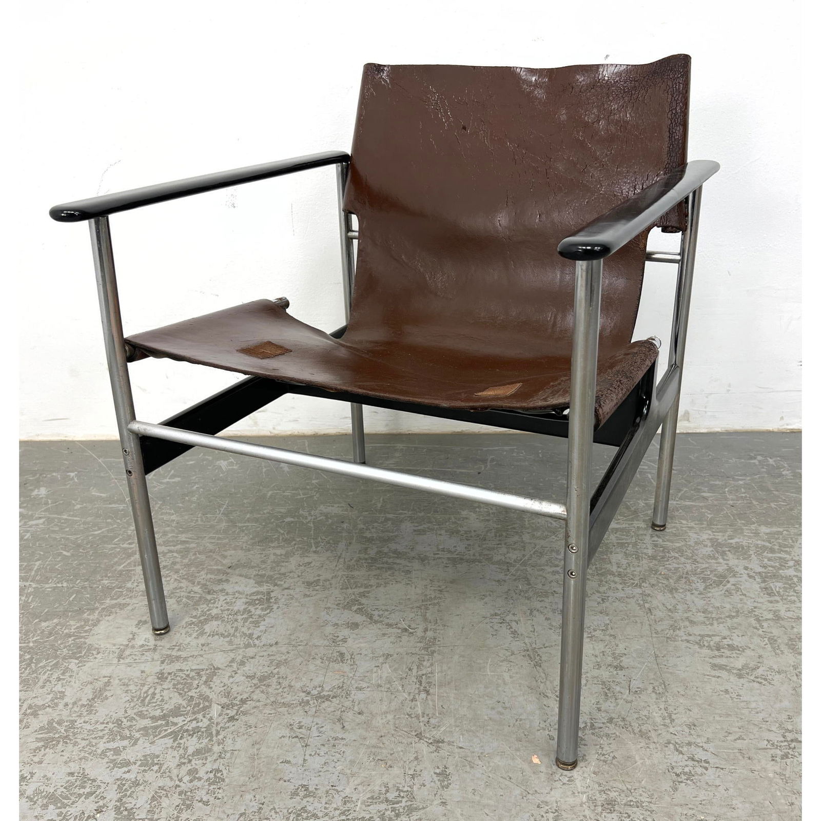 Charles Pollock Arm Lounge Chair. Knoll.: Charles Pollock Arm Lounge Chair. Knoll. Dimensions: Height: 28 inches, Width: 24.5 inches, Depth: 25 inches. - Seat Height: 16 inches --- - We offer curbside delivery for most items to NYC, Manhattan