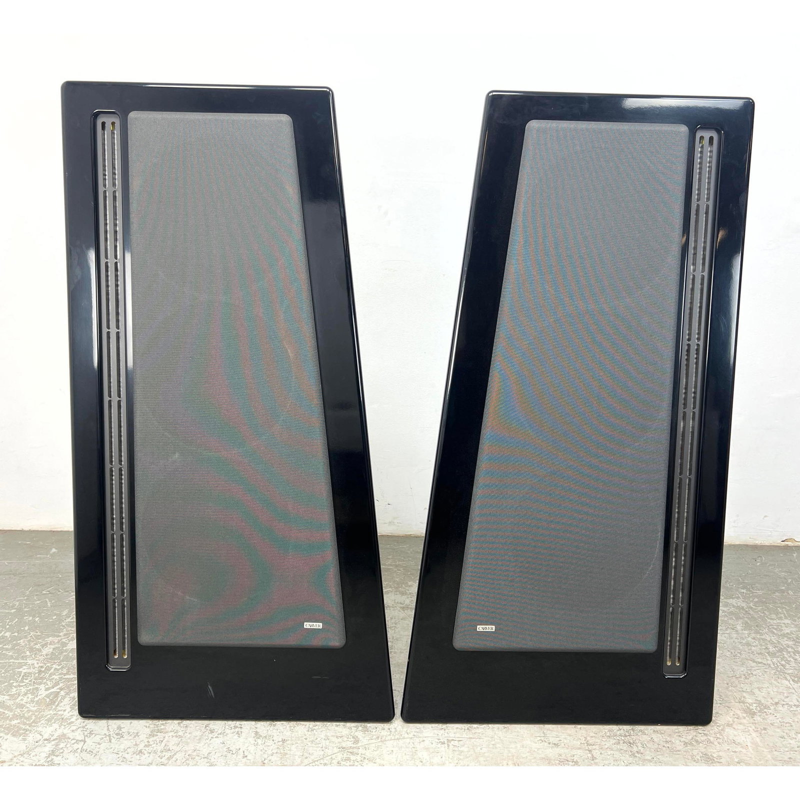 Pair CARVER Architectural Stereo Speaker with Light accents. Angled Form. (1 of 20)