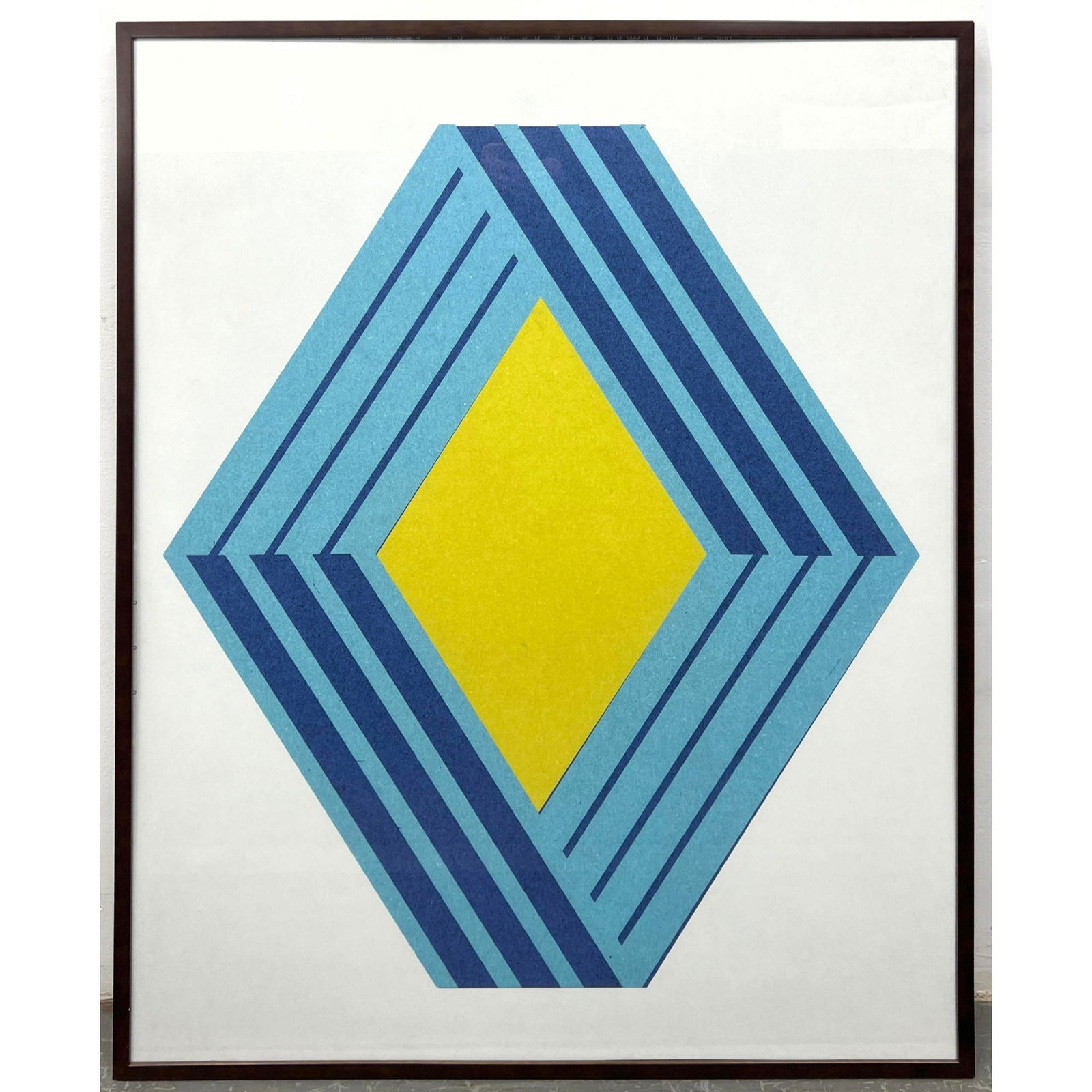 Geometric Abstract Colored Print. Rozell Design Group label. "Intertwined 2". (1 of 9)