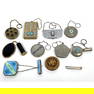 10pc Vintage Ladies Compacts, Lipstick Holders. Various metals. Some Porcelain. Some with Enamel Det