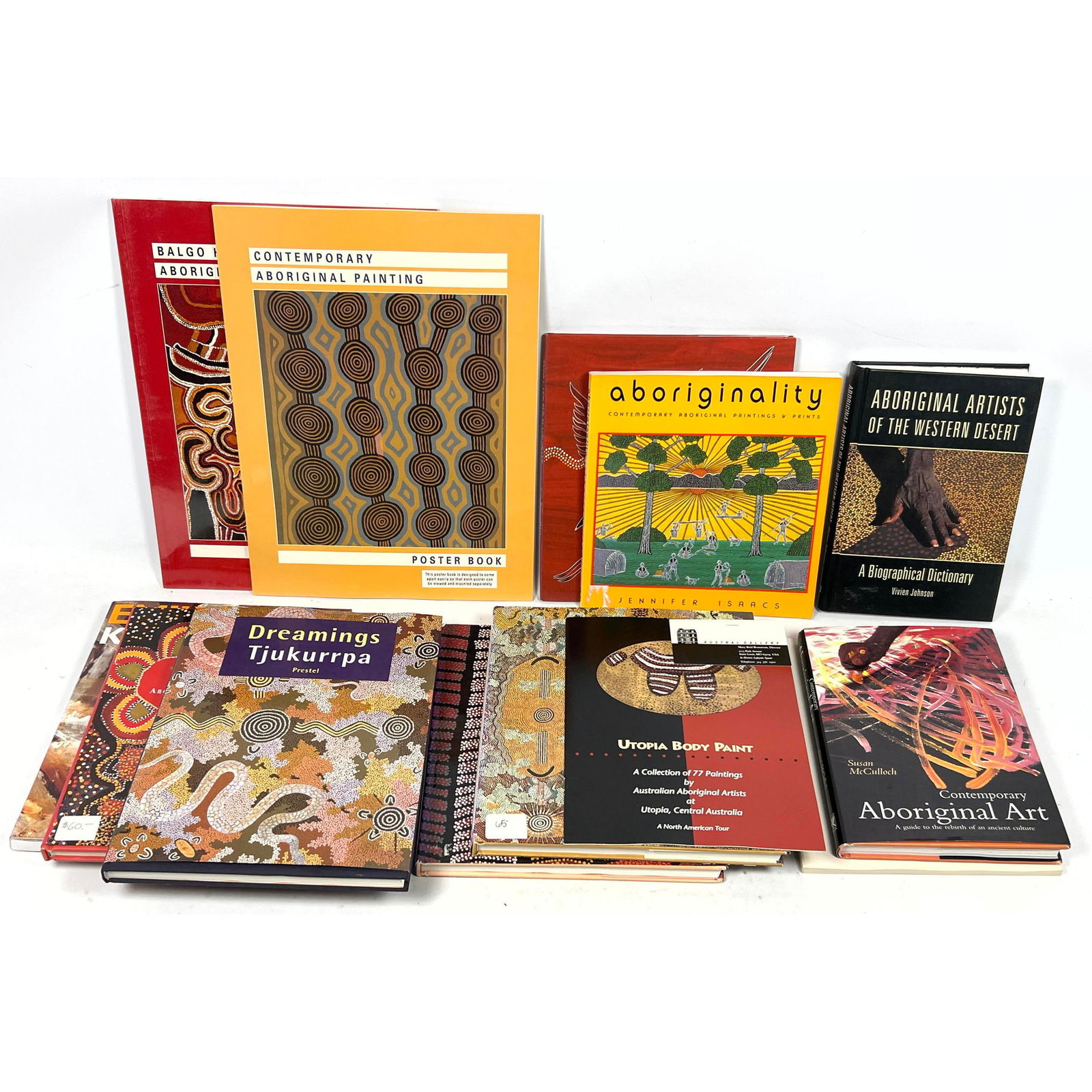 12pc Art Books. Australian Aboriginal Art. "The Art of Utopia" "Balgo Hills Paintings" "Contemporary (1 of 20)