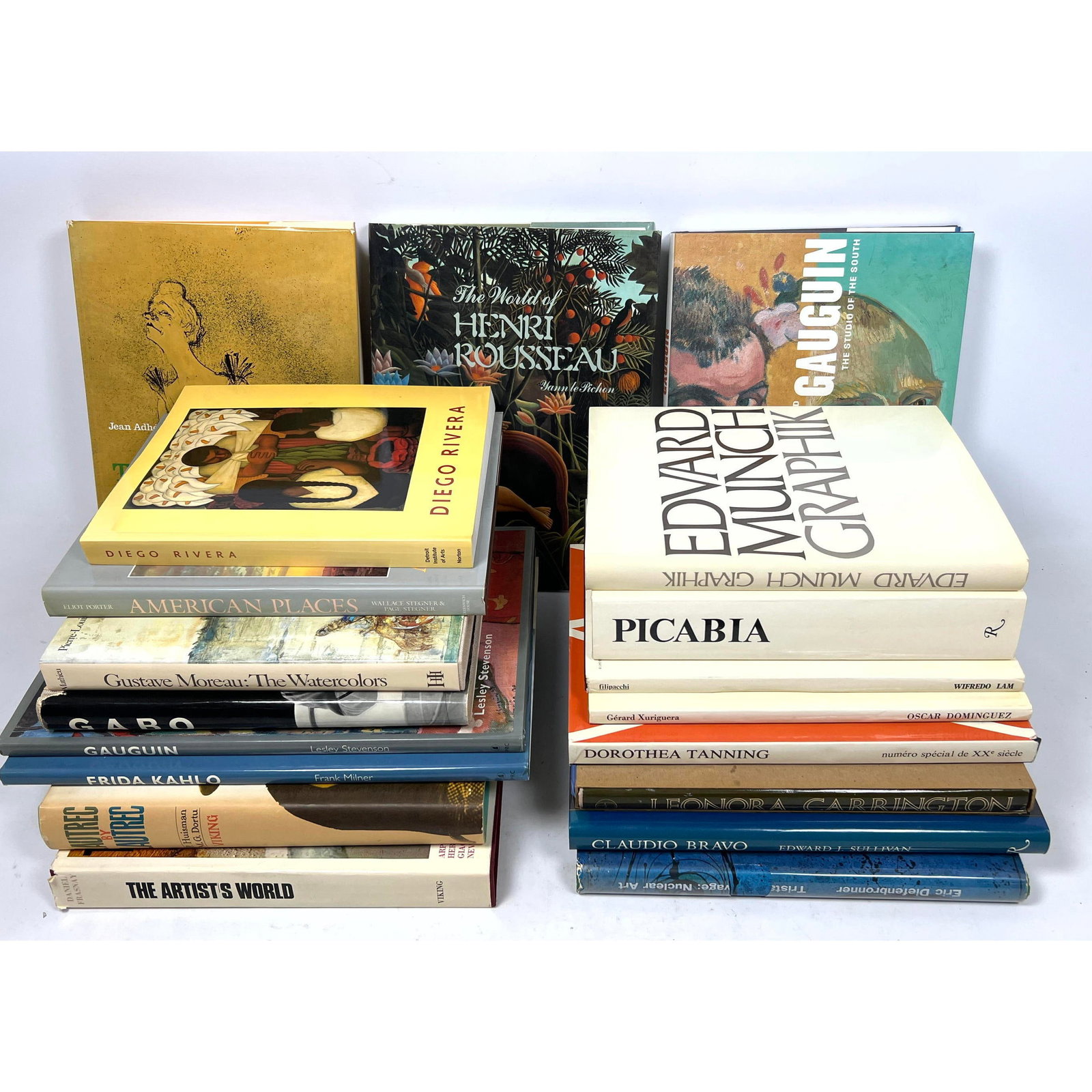 19pc Art Books. Rousseau, Van Gogh, Munch, Toulouse Lautrec, Leonora Carrington, Diego Rivera, (1 of 20)