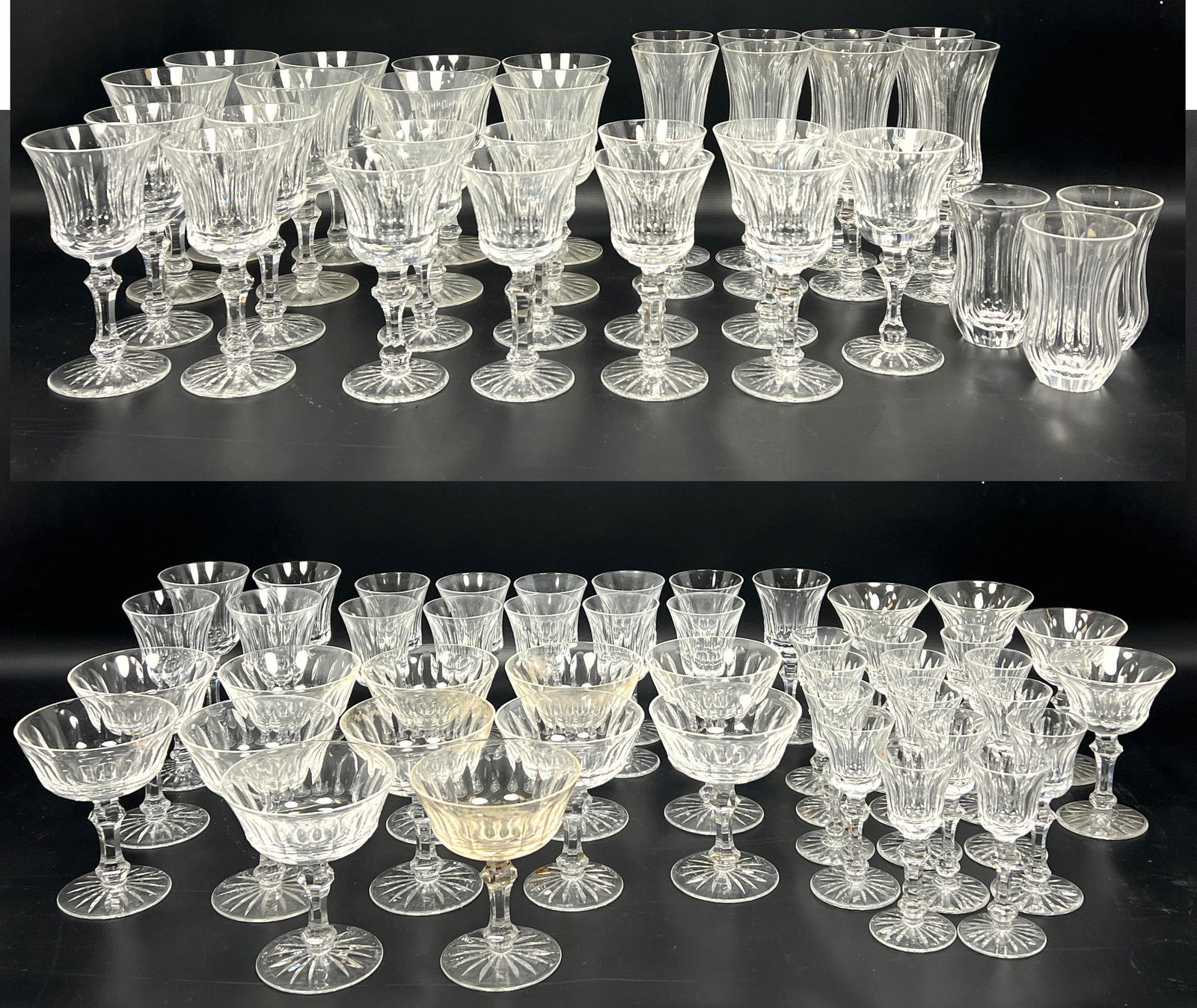 75pc  Innisfail Waterford Crystal Glasses Lot.  75pc    Total Piece count: 75  12 - 5.25 (1 of 18)