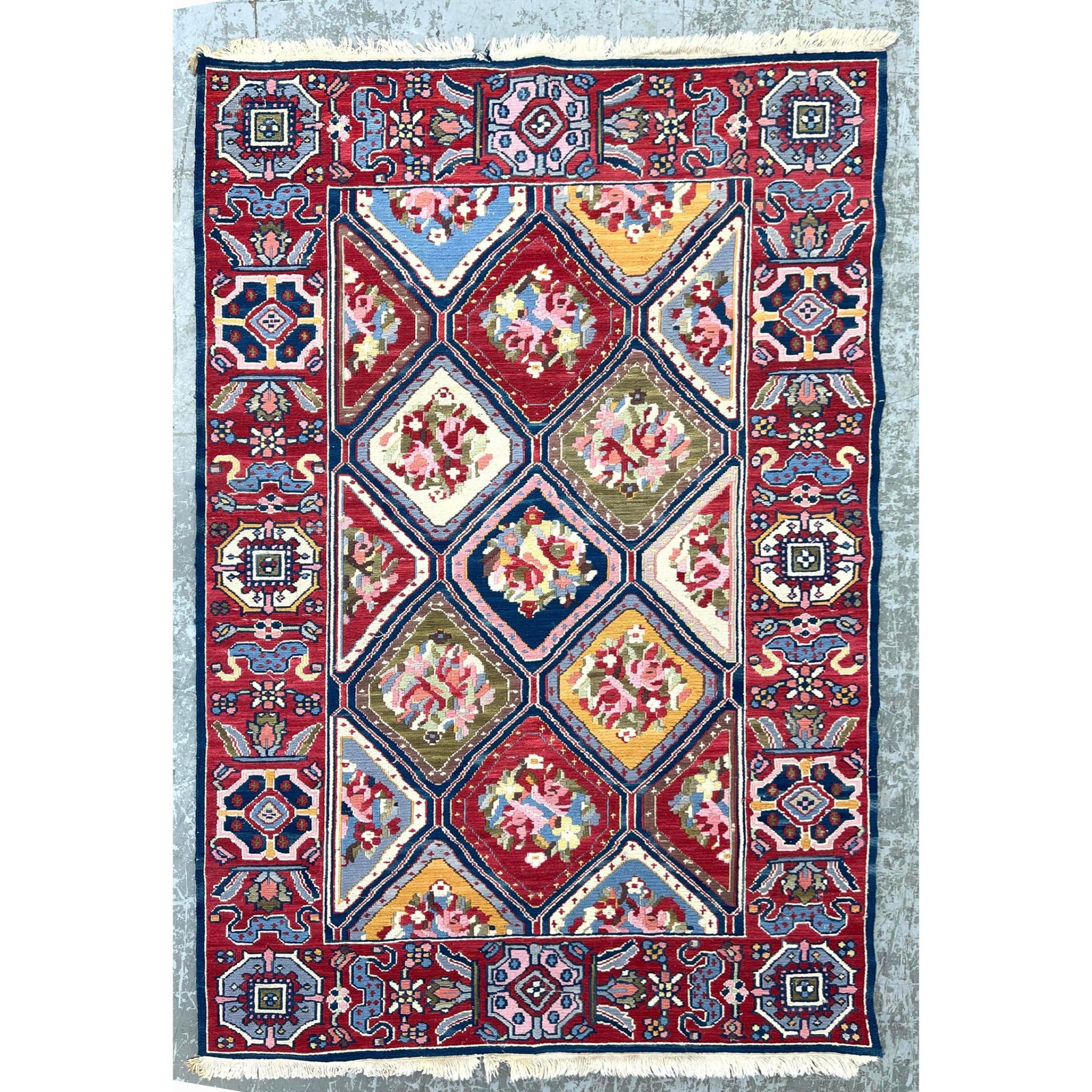 3'9.5 X 5'11 Oriental Hand woven Carpet Rug. Sumak Bakhtiari (1 of 8)