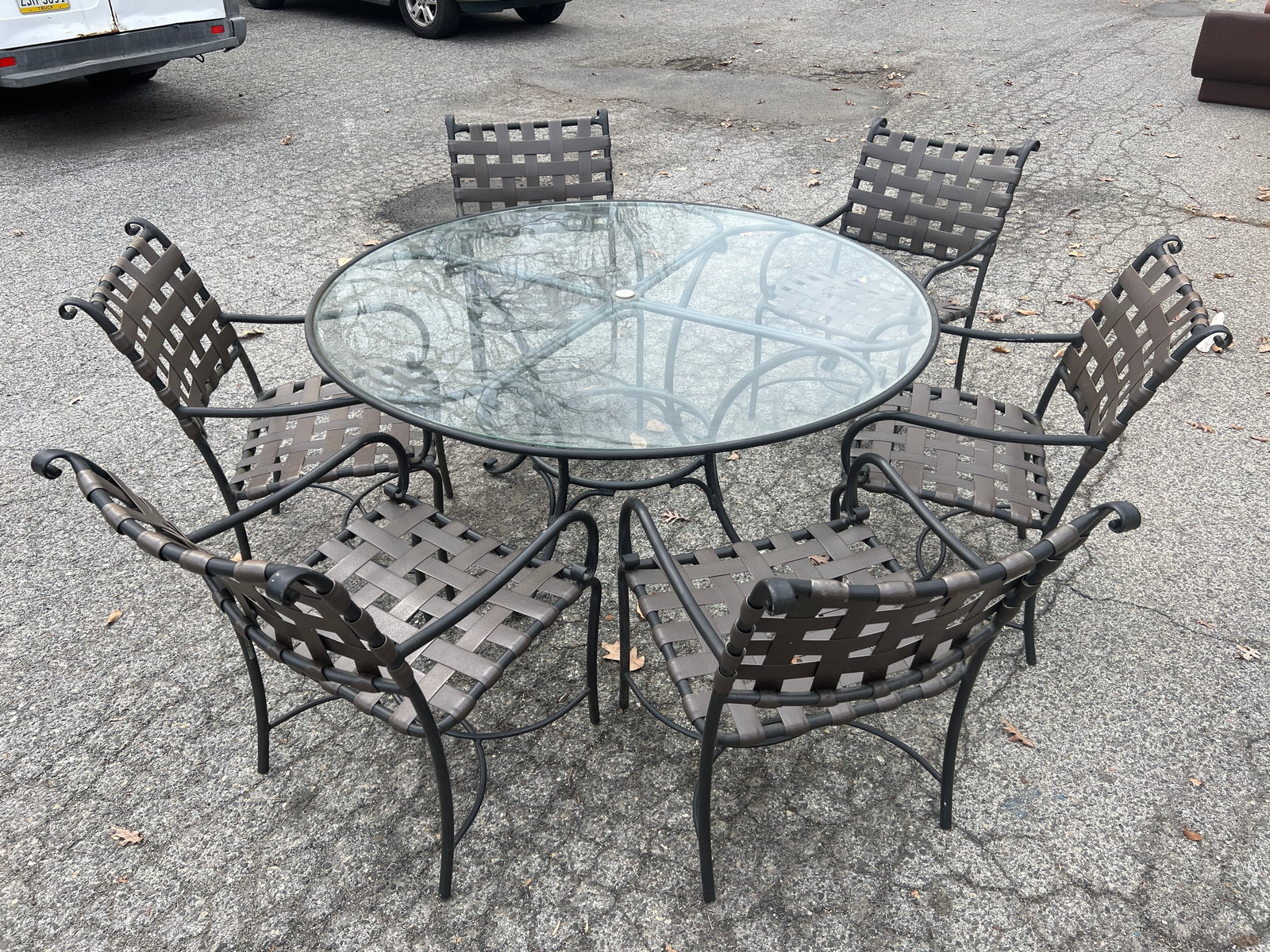 Brown Jordan Patio Garden dining Set. Table and 6 Chairs. (1 of 20)
