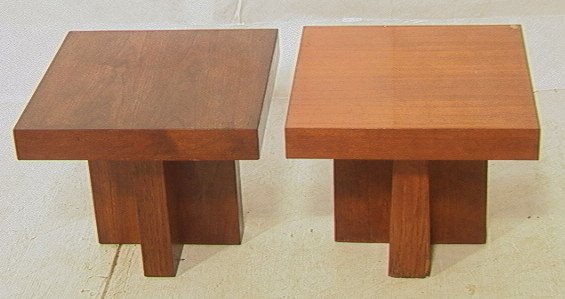 MILO BAUGHMAN Pair of Side Tables: MILO BAUGHMAN Pair of Side Tables-- Dimensions: H: 15 inches: W: 18 inches ---