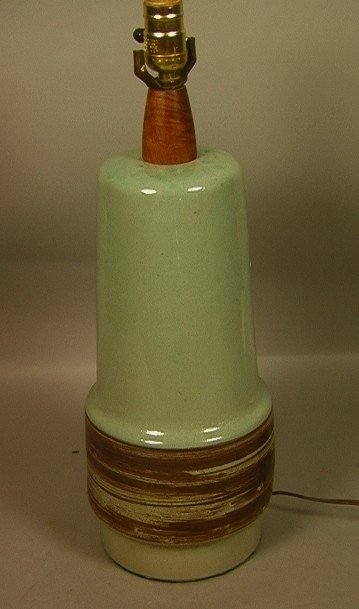 MARTZ Studio Pottery Table Lamp. High Glaze.: MARTZ Studio Pottery Table Lamp. High Glaze.-- Dimensions: H: 21.5 inches: W: 7 inches ---