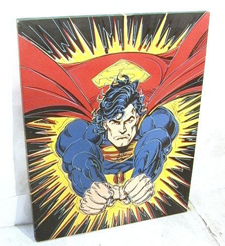 STEVE KAUFMAN Superman Oil on Canvas. Signed & Nu: STEVE KAUFMAN Superman Oil on Canvas. Signed & Numbered #20/250 on back. -- Dimensions: Image Size: H: 40.25 inches: W: 30.25 inches ---