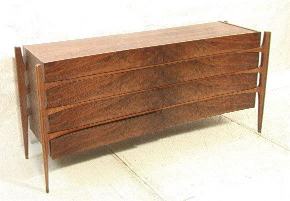 EDMUND SPENCE Curved Front Dresser Credenza Cabin: EDMUND SPENCE Curved Front Dresser Credenza Cabinet. 8 drawers.-- Dimensions: H: 35 inches: D: 23.5 inches: L: 76 inches ---