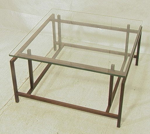 Rosewood Komfort Coffee Cocktail Table. Labeled.: Rosewood Komfort Coffee Cocktail Table. Labeled. Danish Modern. Original glass.-- Dimensions: H: 16.5 inches: W: 31.5 inches ---