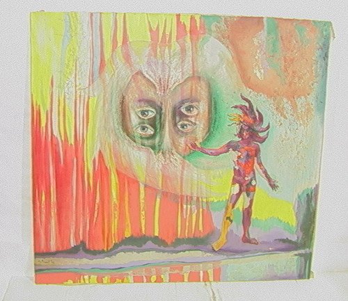 LEO RUSSEL 68 Oil Painting Canvas. 3D Figure in A: LEO RUSSEL 68 Oil Painting Canvas. 3D Figure in Abstract Image. Signed, dated.-- Dimensions: H: 61 inches: W: 66.5 inches ---