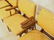 6 pc Dining Chair Set American Modern Walnut. Two - 3