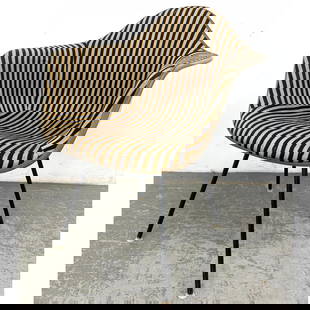 Charles Eames Shell Chair with Alexander Girard Fabric. Herman Miller.: Charles Eames Shell Chair with Alexander Girard Fabric. Herman Miller. Dimensions: Height: 31 inches, Width: 25 inches, Depth: 26 inches. - Seat Height: 17 inches --- Shipping & Delivery Notice - Don?