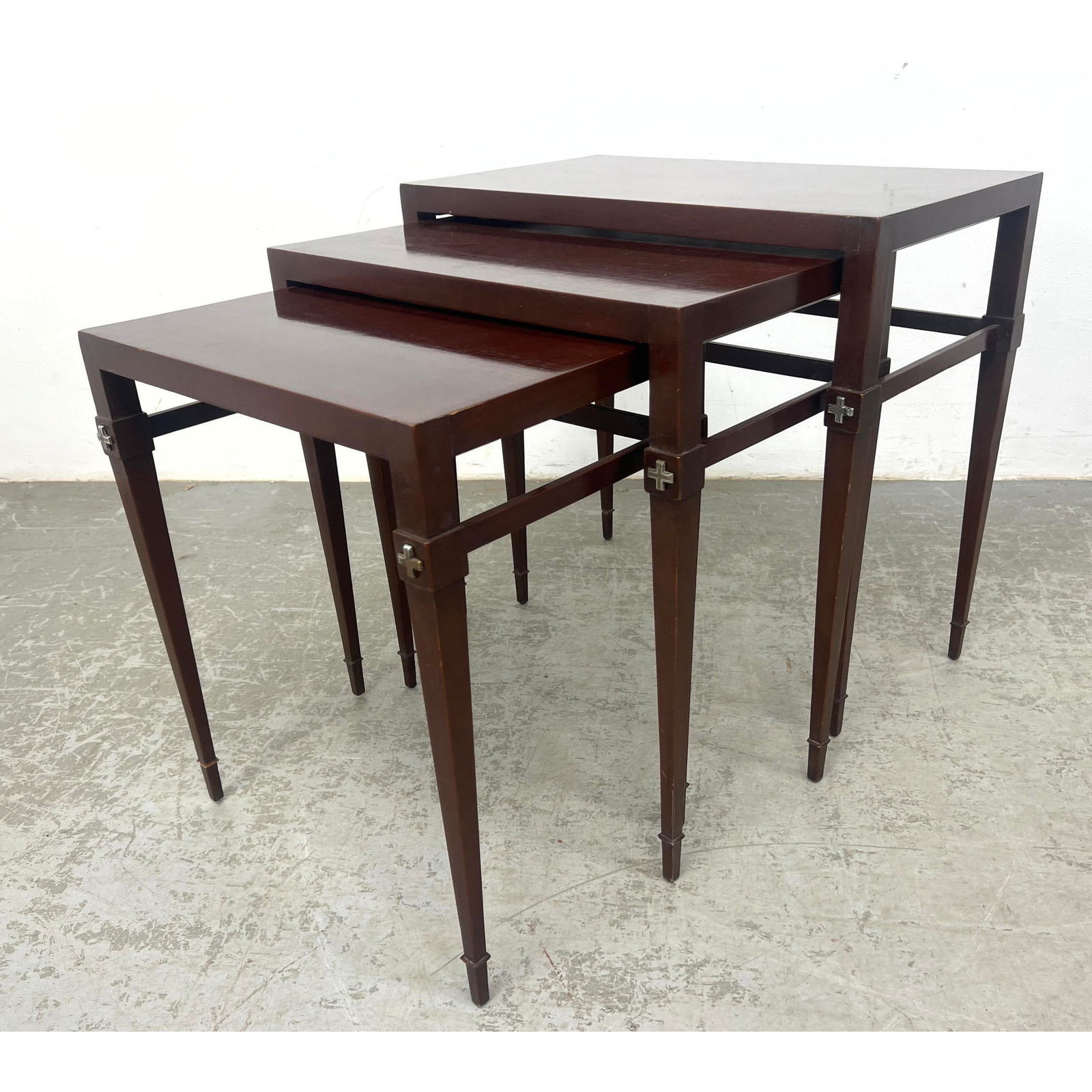 Tommi Parzinger 3pcs Nesting Table set. Charack Modern. Tapered legs. (1 of 18)