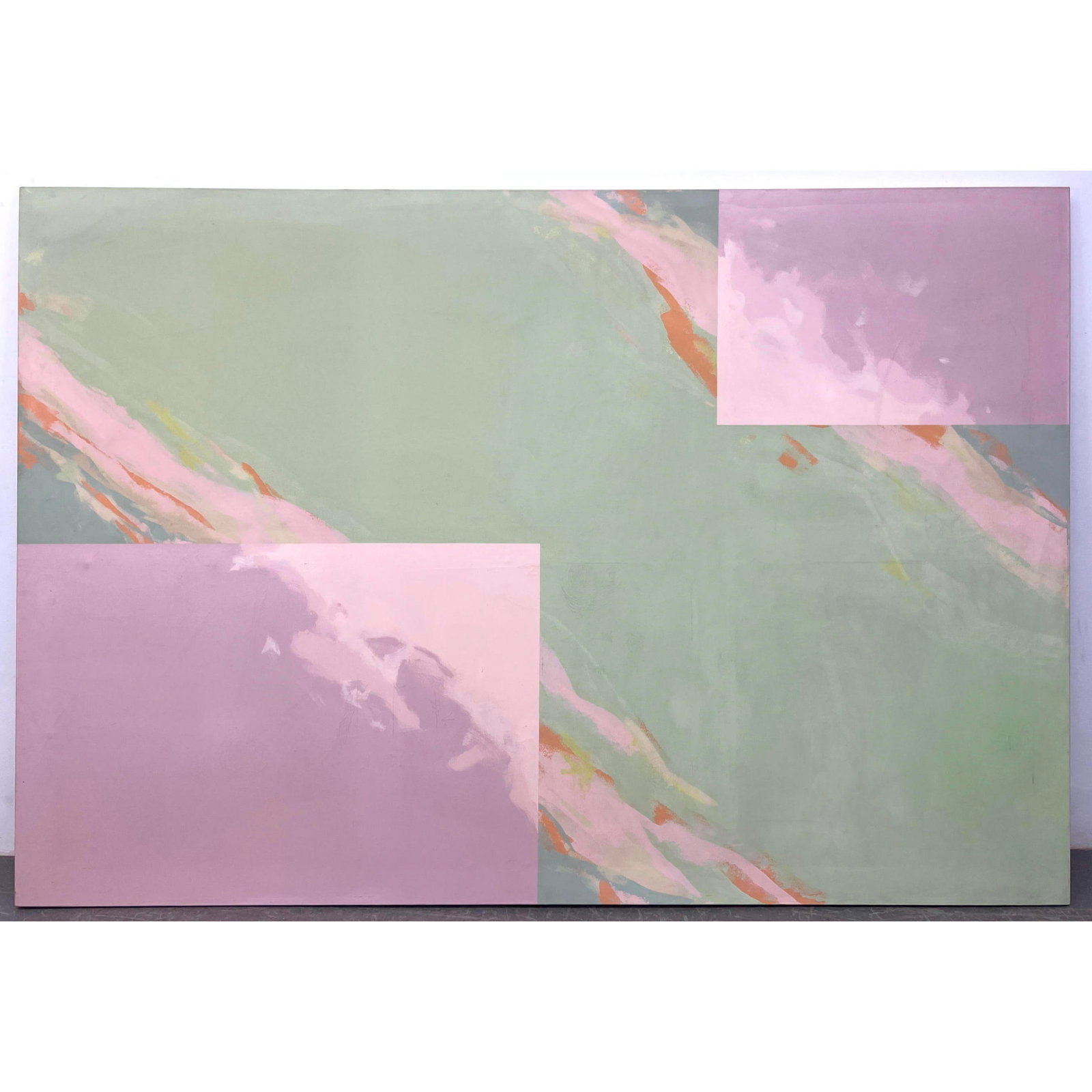 Very Large WALTER DARBY Abstract Painting on Canvas. Not Signed.: Very Large WALTER DARBY Abstract Painting on Canvas. Not Signed. Dimensions: Height: 66 inches, Width: 99 inches. --- Shipping & Delivery Notice - Don?t bid less because of high automated shipping cos