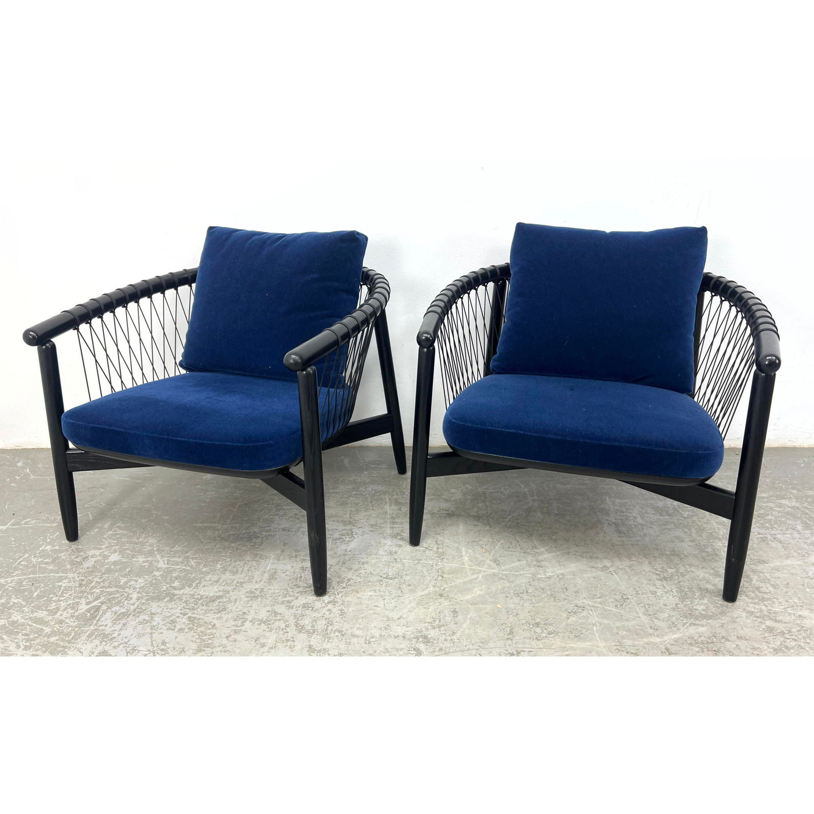 Pr GEIGER Cross Hatch Lounge Chairs. HERMAN MILLER, distributor. "By using a minimum of common mater (1 of 14)