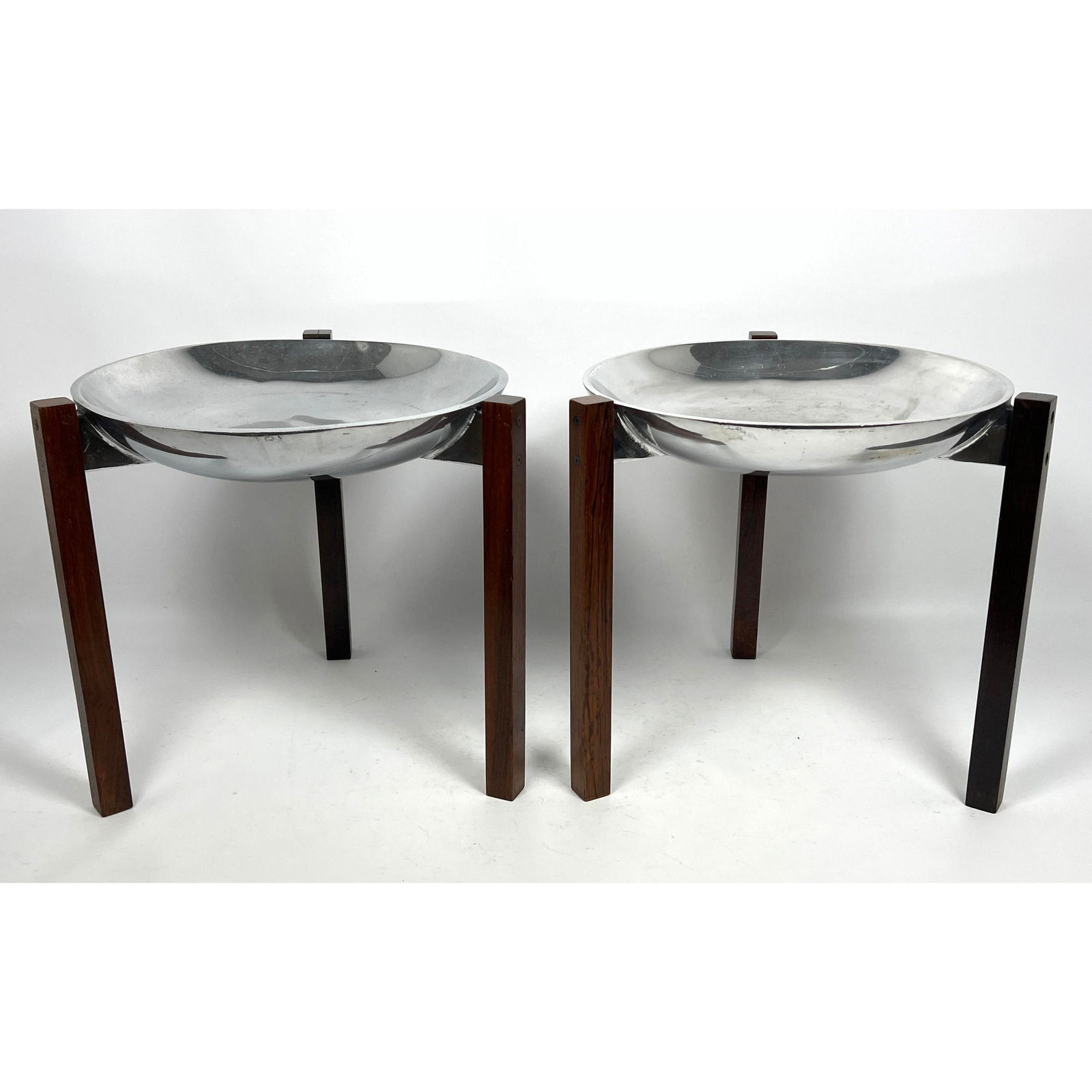 Pair AKSEL KJERSGAARD for Varna Bowl Stands.: Pair AKSEL KJERSGAARD for Varna Bowl Stands. Dimensions: Height: 13.5 inches, Width: 14.25 inches, Depth: 14.25 inches. --- Shipping & Delivery Notice - Don?t bid less because of high automated shippi