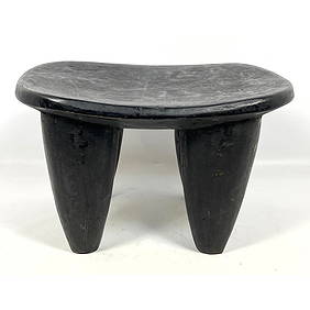 Dogon Plank Stool with Zoomorphic Head Dogon Plank Stool with Zoomorphic Head