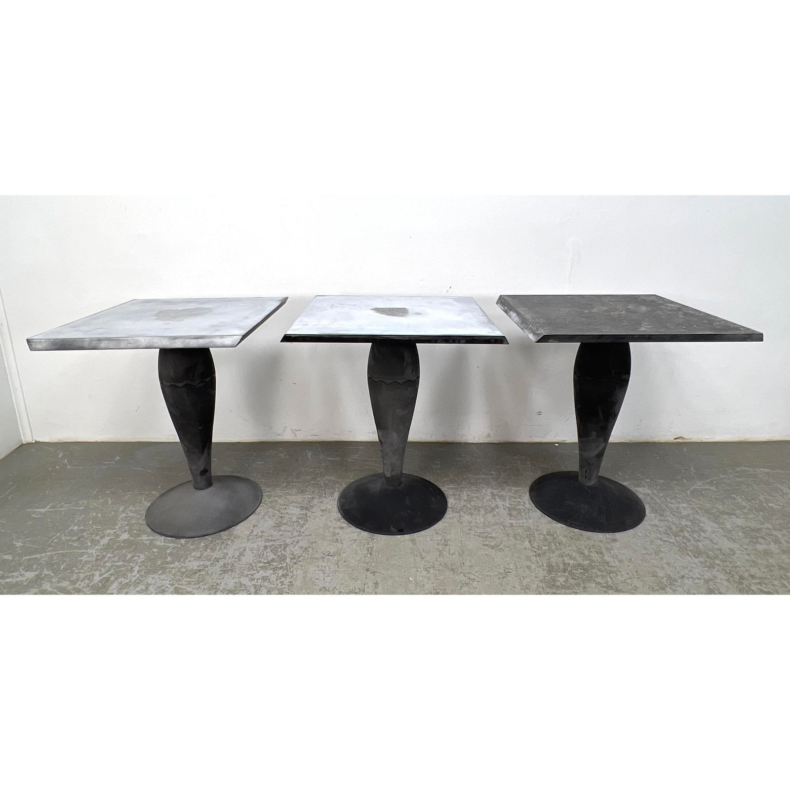 Set 3 PHILIPPE STARCK for KARTELL Miss Balu Bistro Tables. Square Tops on Molded Plastic. Italian. M (1 of 14)