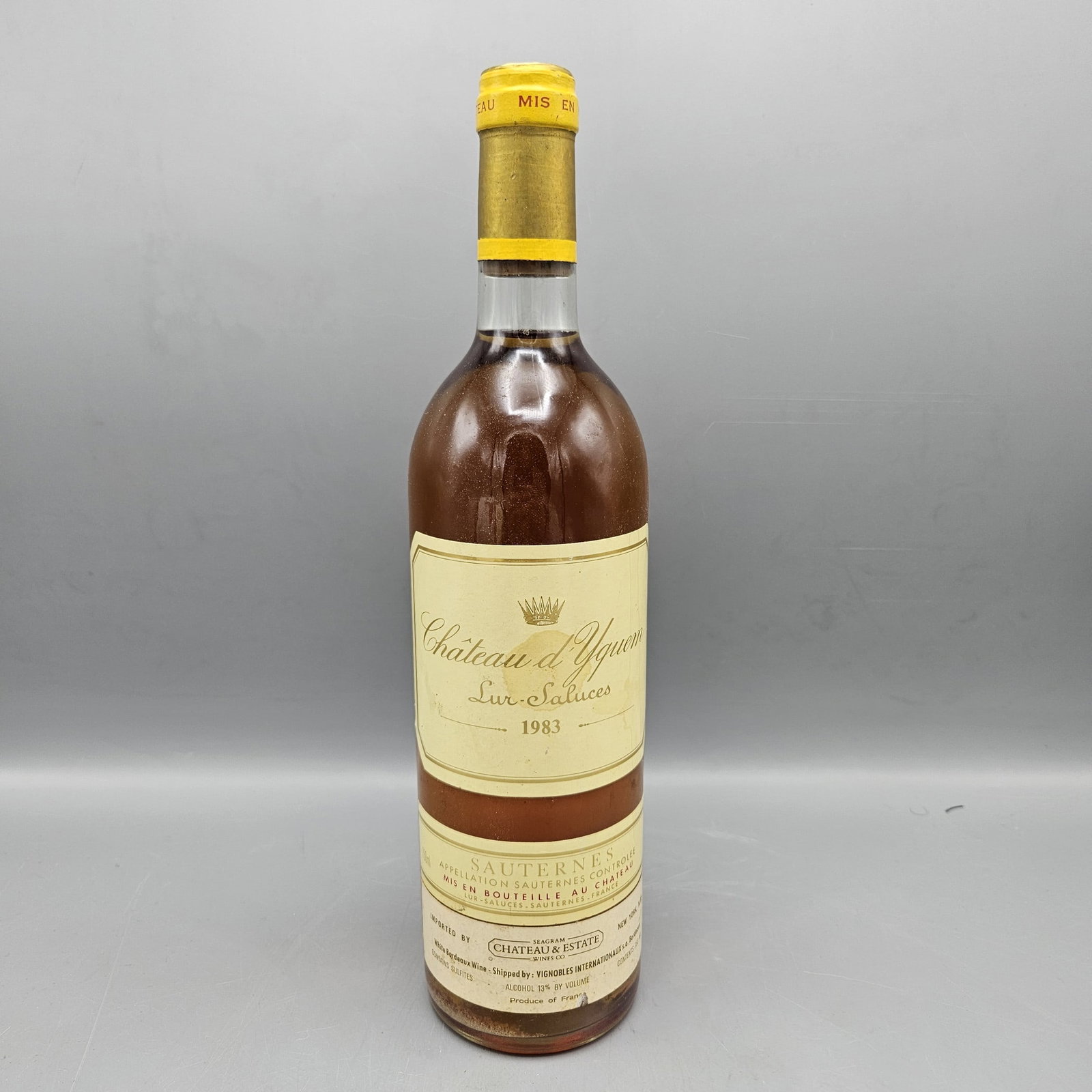 1983 Chateau d'Yquem White - Sweet/Dessert Wine: 1983 Chateau d'Yquem White - Sweet/Dessert Wine --- Buyers are encouraged to pick up their purchases directly from our location. Please note: we do not offer shipping for spirits to any destination. A