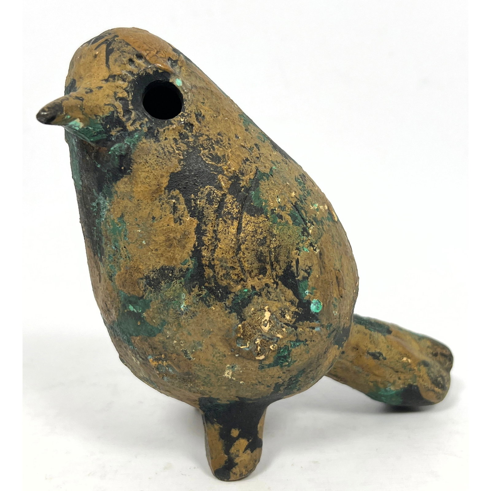 Japanese Cast Iron Bird Sculpture: Japanese Cast Iron Bird Sculpture Dimensions: Height: 5.25 inches, Width: 5 inches, Depth: 3.25 inches. --- US Packing and Shipping charge: In house shipping available. Will be calculated once destina