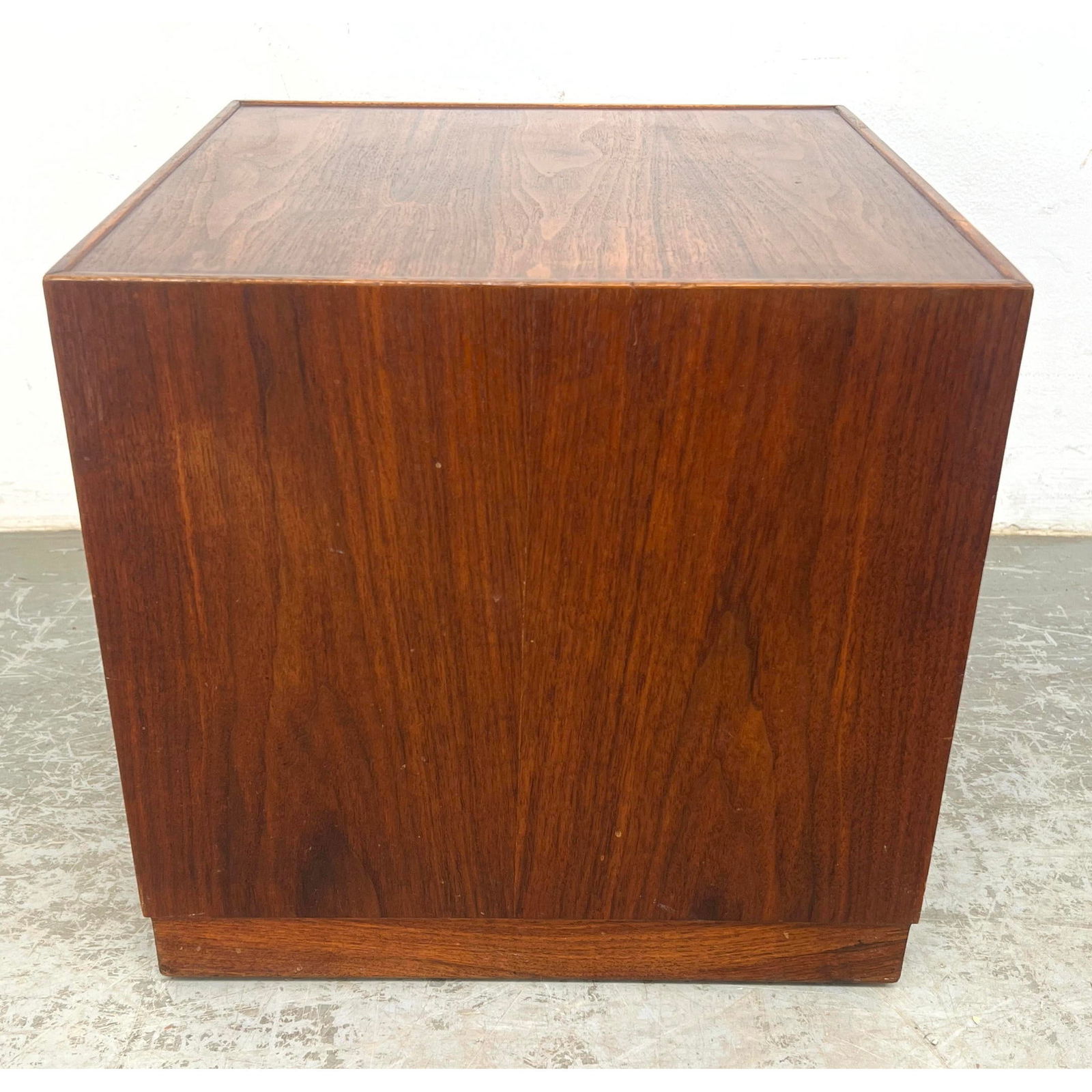 American Modern Cube form Side Table. Square Pedestal. (1 of 9)