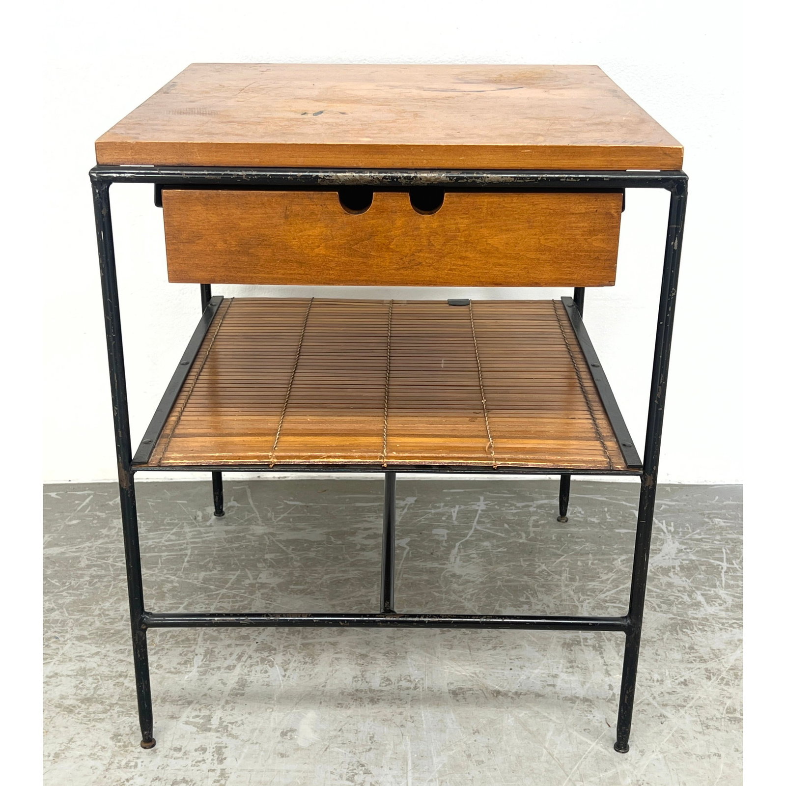 Paul McCobb Planner Group Side Table nightstand.  Iron frame. (1 of 11)