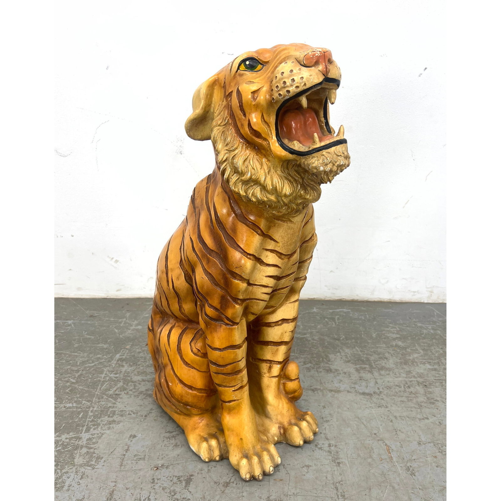 Large 29 inch Resin Lion Figurine sculpture. Marwal.: Large 29 inch Resin Lion Figurine sculpture. Marwal. Dimensions: Height: 29 inches, Width: 12 inches, Depth: 16.5 inches. --- - We offer curbside delivery for most items to NYC, Manhattan, Close Brook