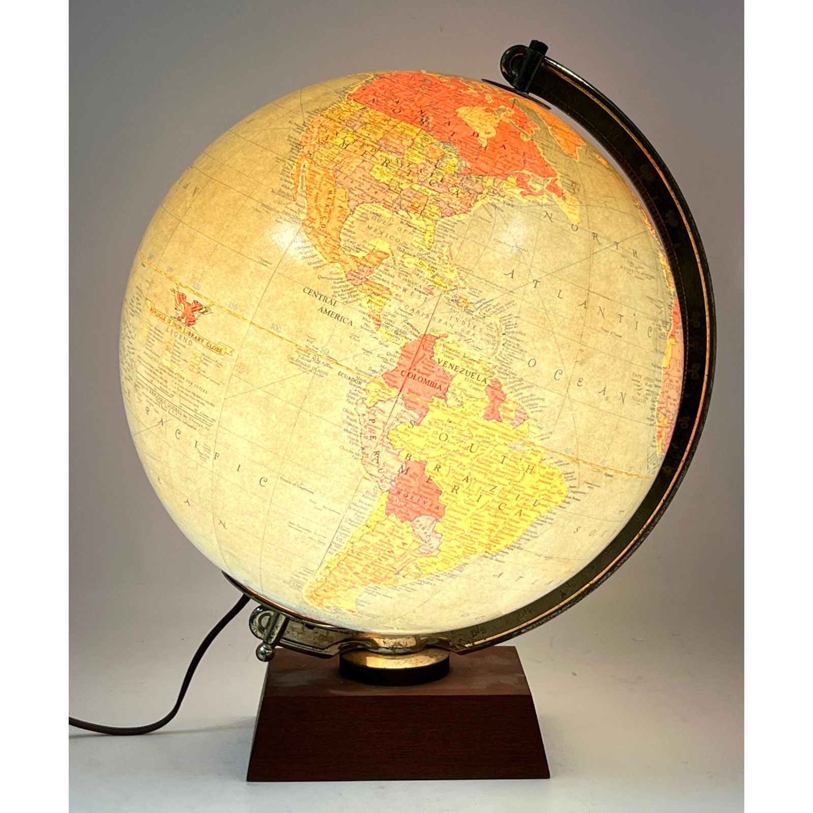 Replogle glass light up world globe. 12 inch library globe. (1 of 12)