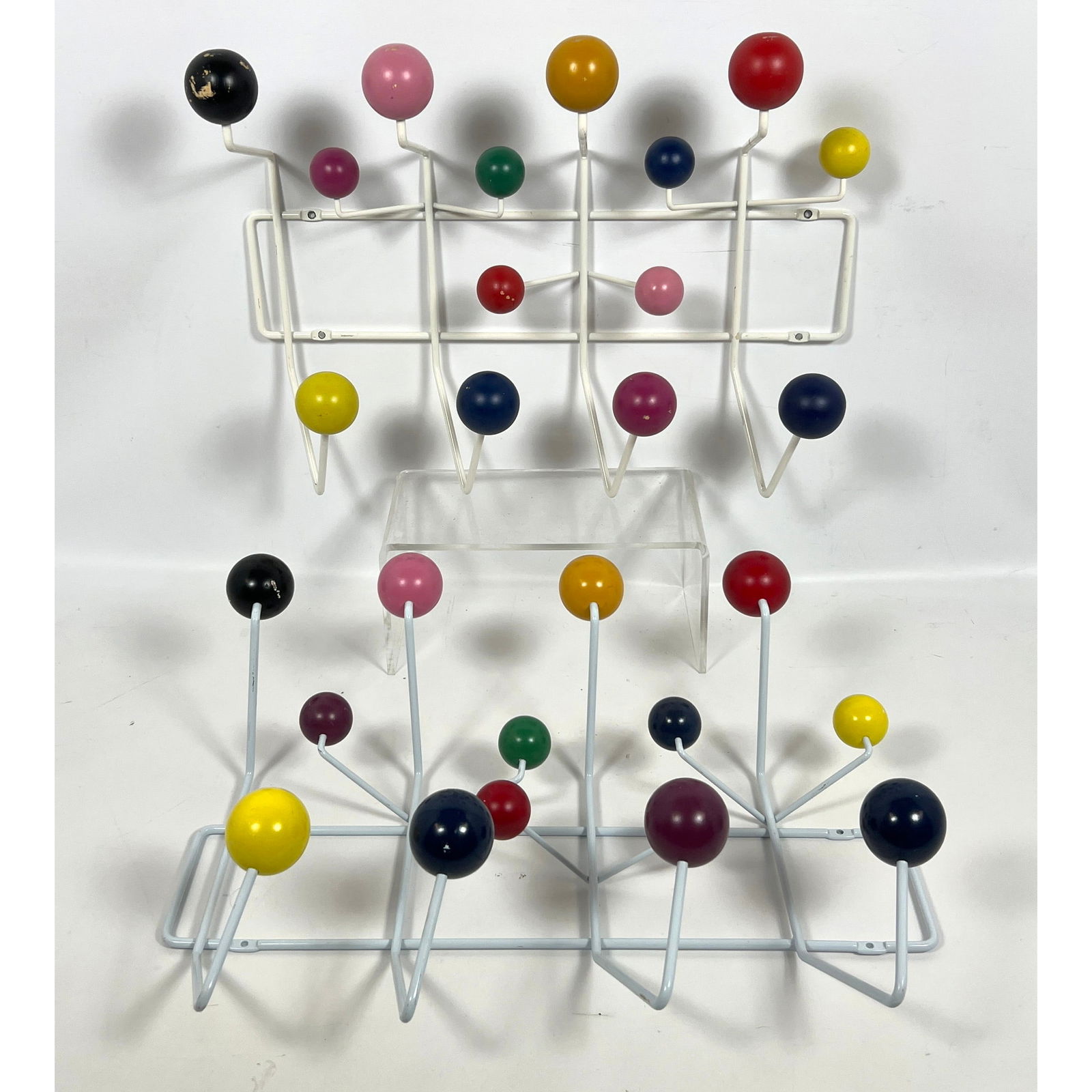2 Eames Hang it All Atomic Wall Mount Coat Racks. Unmarked. (1 of 12)