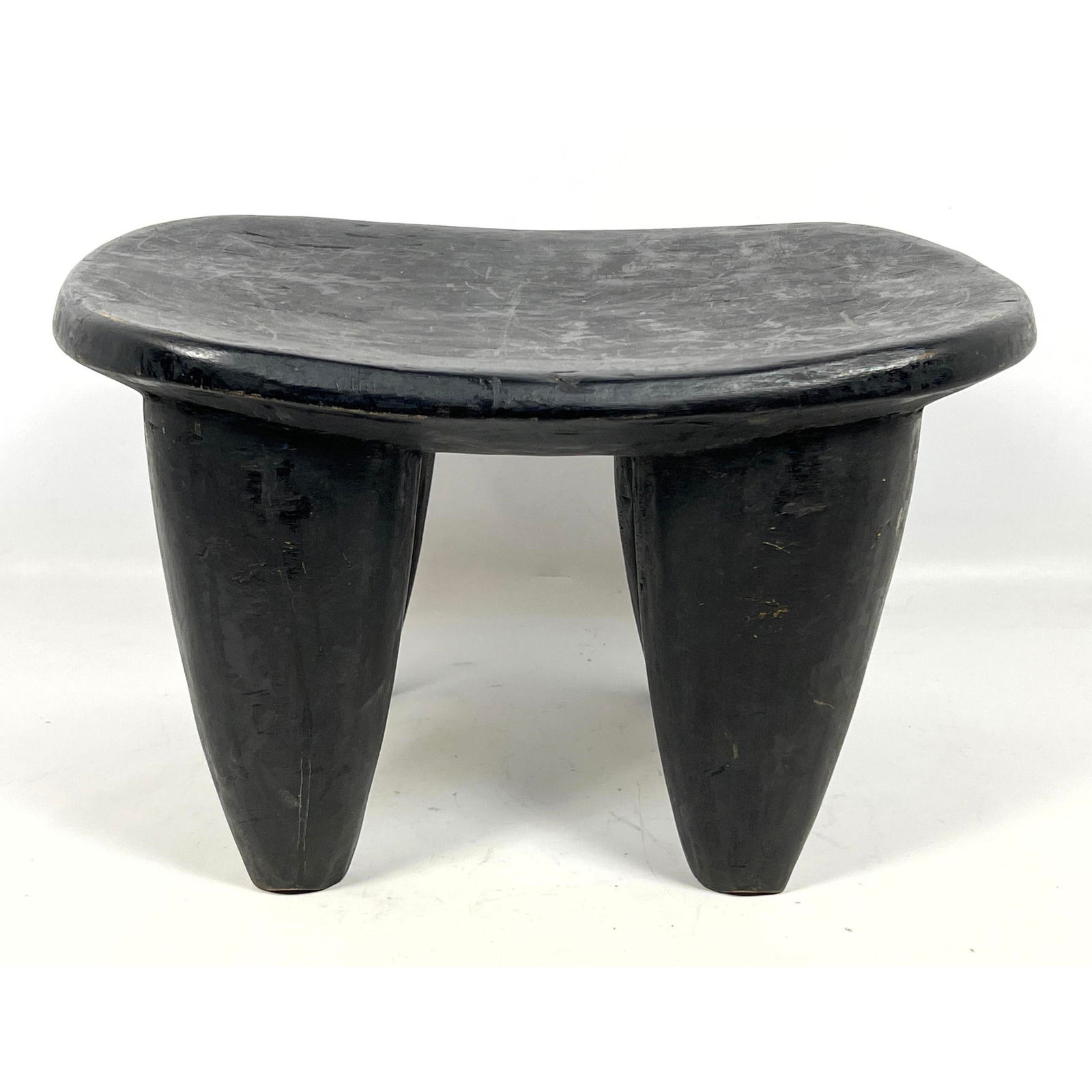 Small Solid wood rustic Senufo stool. In the style of African Senufo (1 of 10)