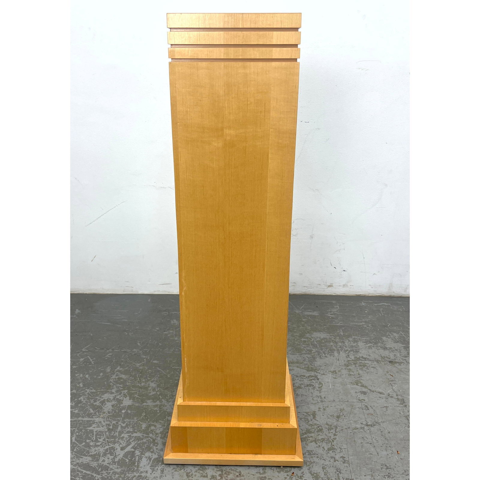 Tall Studio Made Wood Pedestal with Glass Light up Top. (1 of 11)