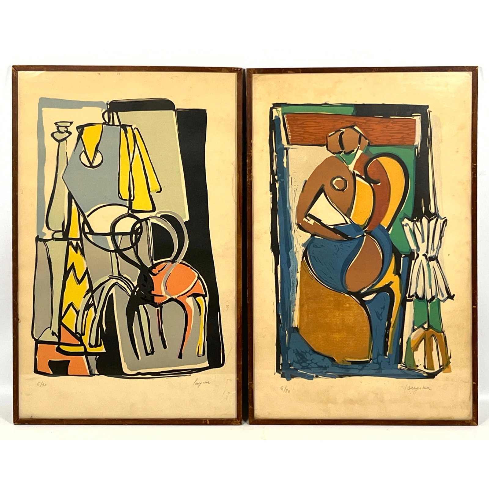 2pcs Guido La Regina Signed and Numbered Lithograph Prints. Signed and numbered 6/30 and 6/90: 2pcs Guido La Regina Signed and Numbered Lithograph Prints. Signed and numbered 6/30 and 6/90 Dimensions: Frame Height: 25 inches, Frame Width: 16.5 inches. - Image Size: Image Height: 19.5 inches, Im