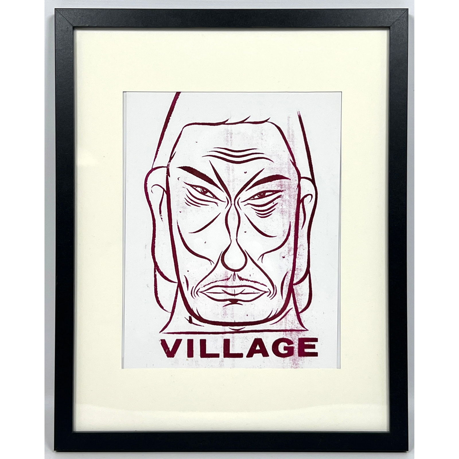 Barry McGee 2024 screenprint. Unmarked.: Barry McGee 2024 screenprint. Unmarked. Dimensions: Frame Height: 15 inches, Frame Width: 12 inches. - Image Size: Image Height: 9 inches, Image Width: 8.5 inches. --- US Packing and Shipping charge: