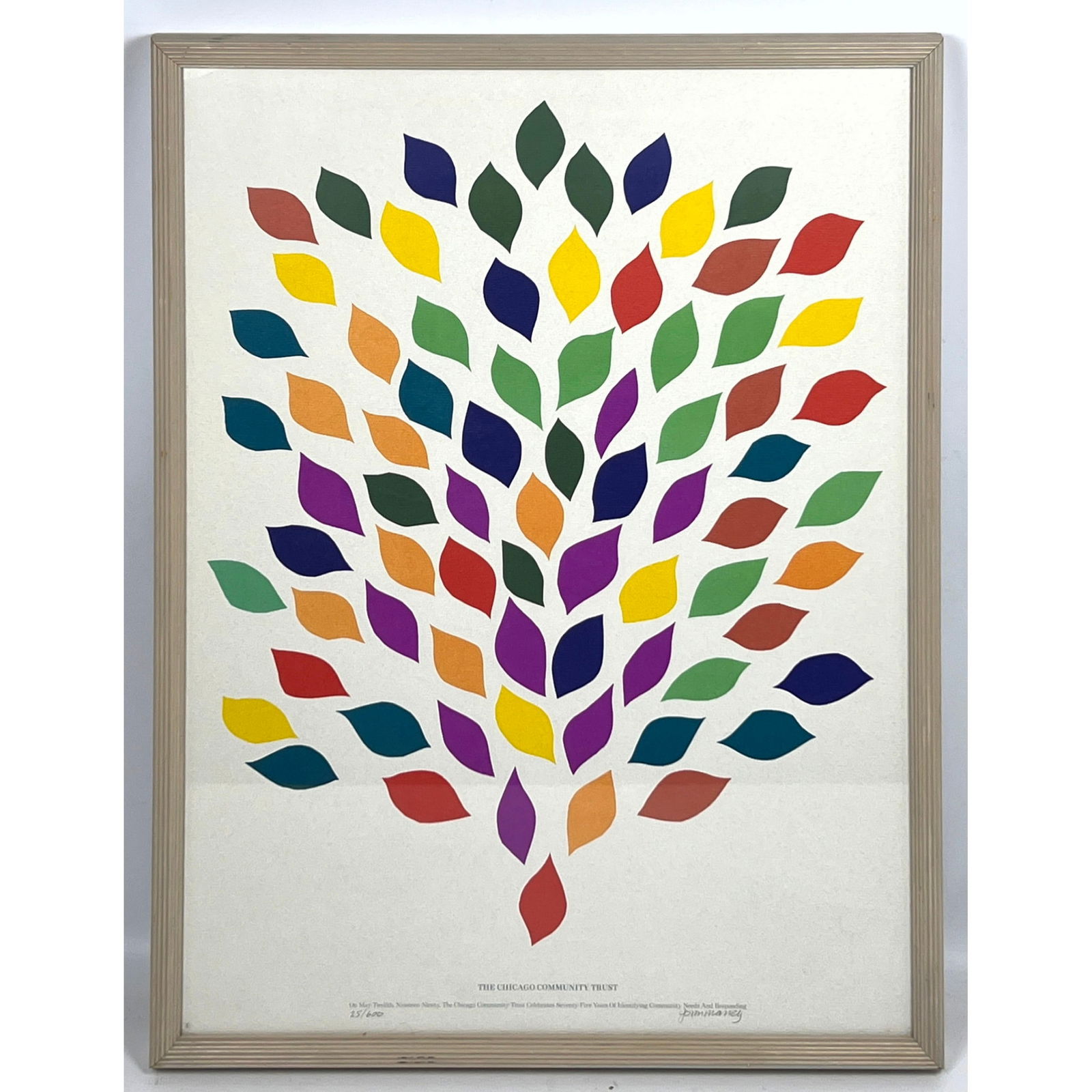 John Massey limited edition lithograph, number 25/600, created for The Chicago Community Trust. Penc (1 of 8)