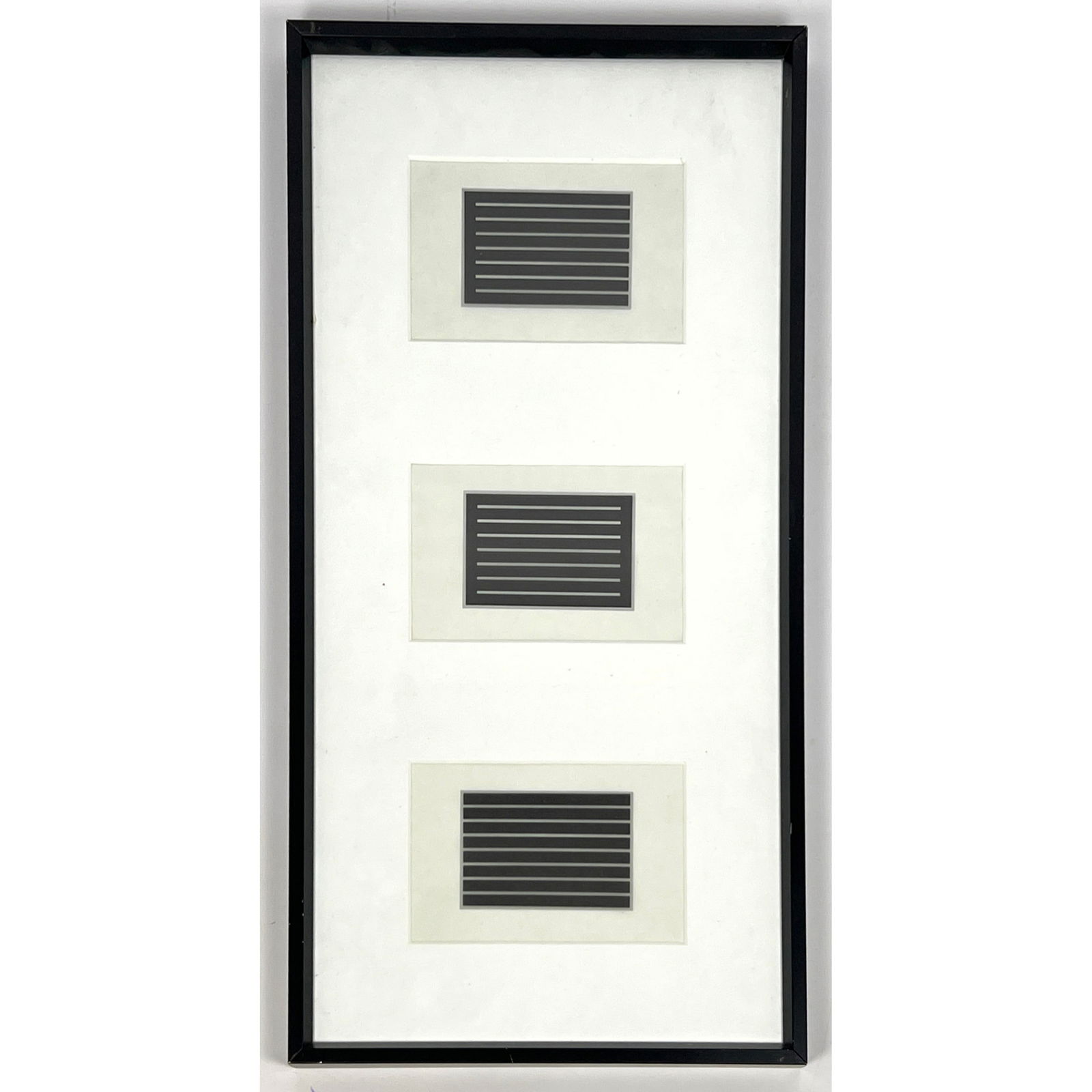 Donald Judd three vellum offset lithograph prints. Framed Together. (1 of 9)