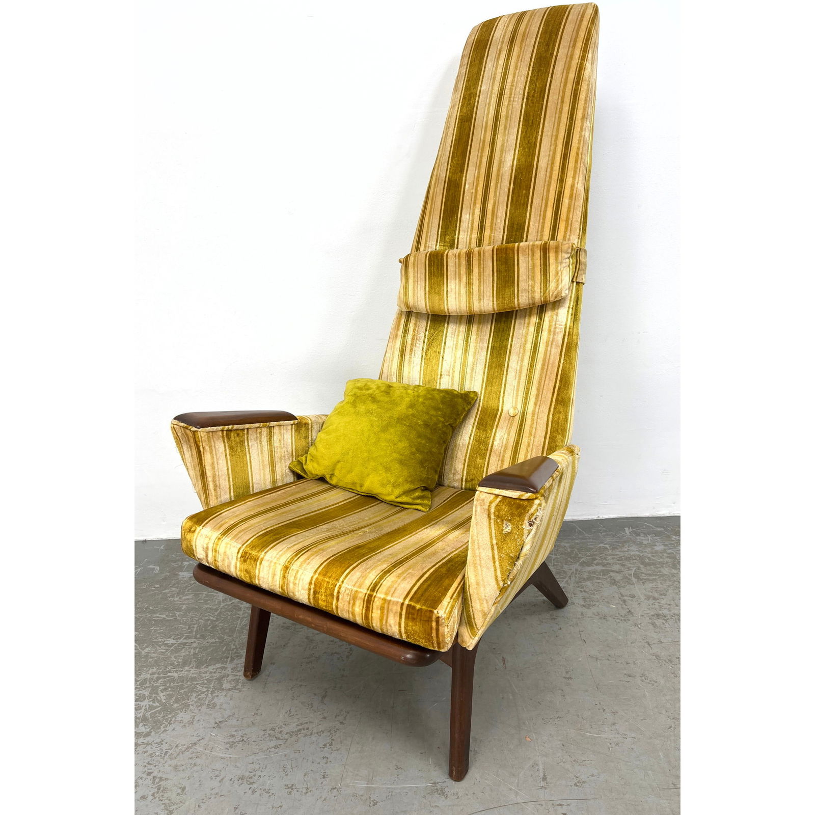 Adrian Pearsall slim jim chair. American Modern Walnut Lounge Chair. Wood Arm rests. (1 of 11)