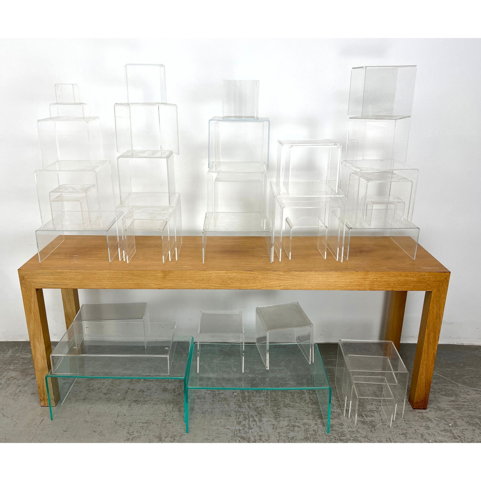 41 lucite risers shelves from retail store and for taking photos.Table not included (1 of 15)