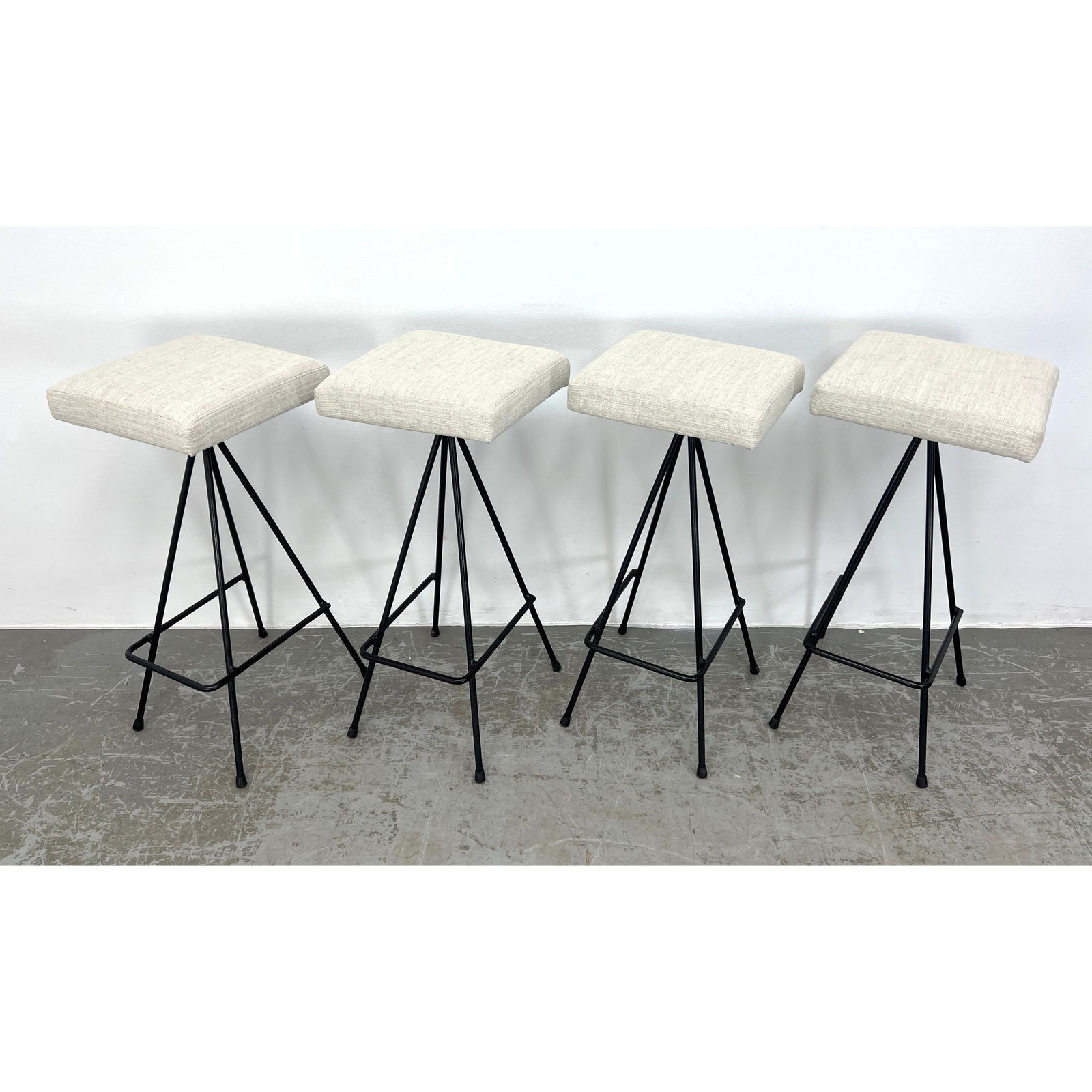 Set 4 Adrian Pearsall number 11 wrought iron bar stools (1 of 12)
