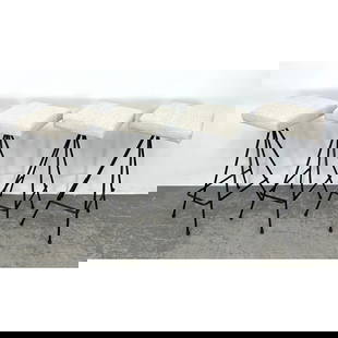 Set 4 Adrian Pearsall number 11 wrought iron bar stools: Set 4 Adrian Pearsall number 11 wrought iron bar stools Dimensions: Height: 30.5 inches, Width: 14.75 inches, Depth: 13.5 inches. --- - We offer curbside delivery for most items to NYC, Manhattan, Clo