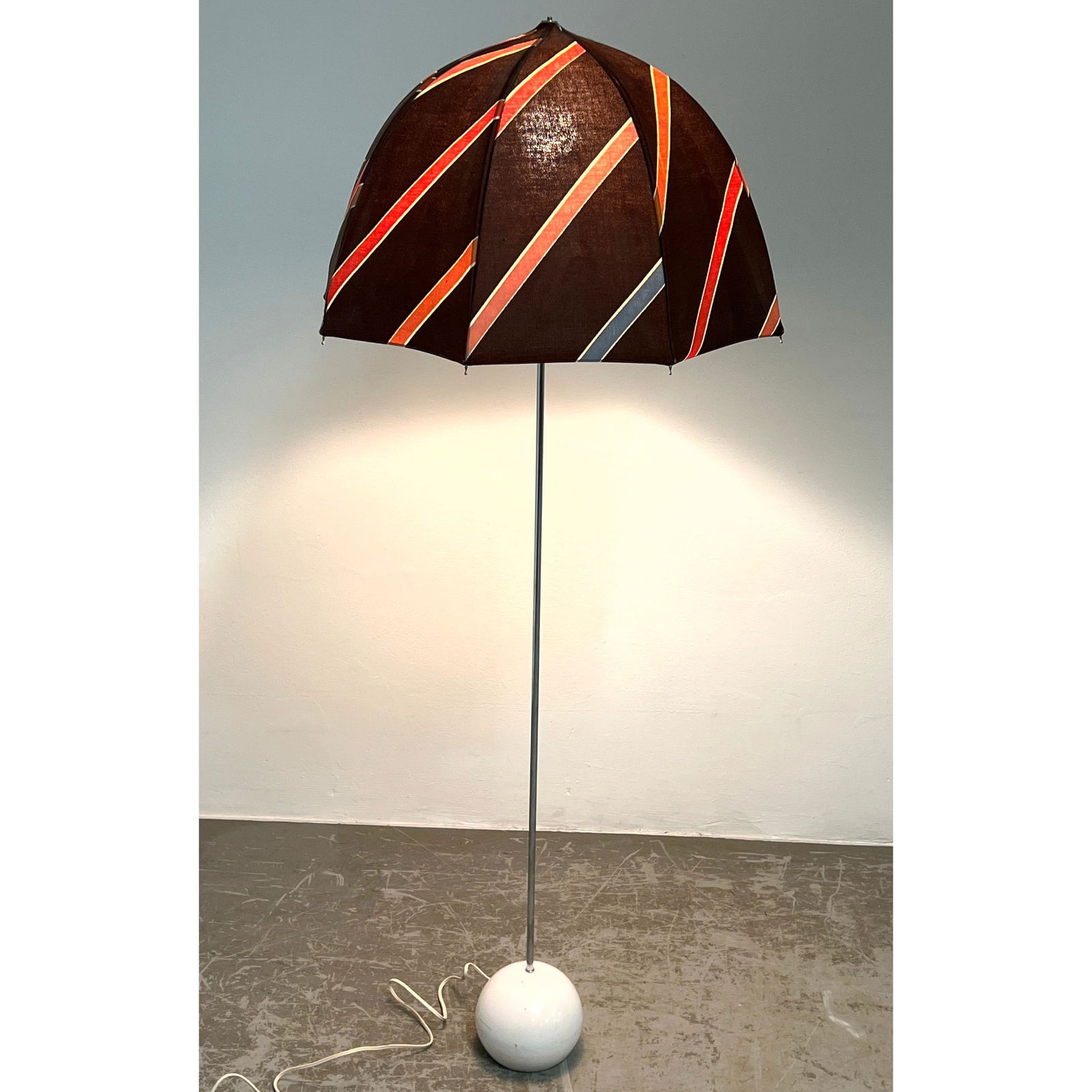 George Kovac Mid Century Modern Umbrella Floor Lamp.  White enamel ball base. George Kovac (1 of 9)