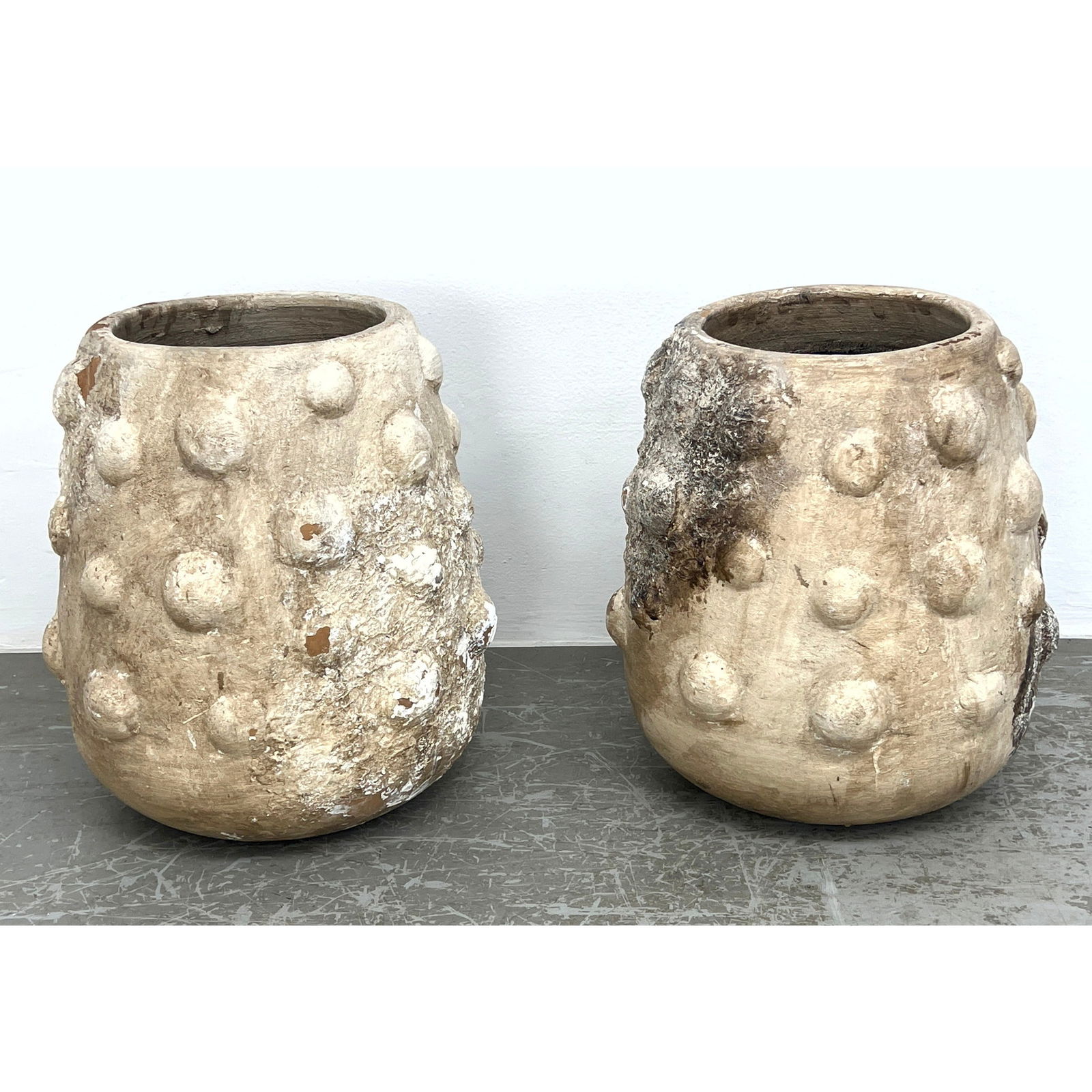 Pair Terra cotta Bumpy Pots. Garden planters. (1 of 9)