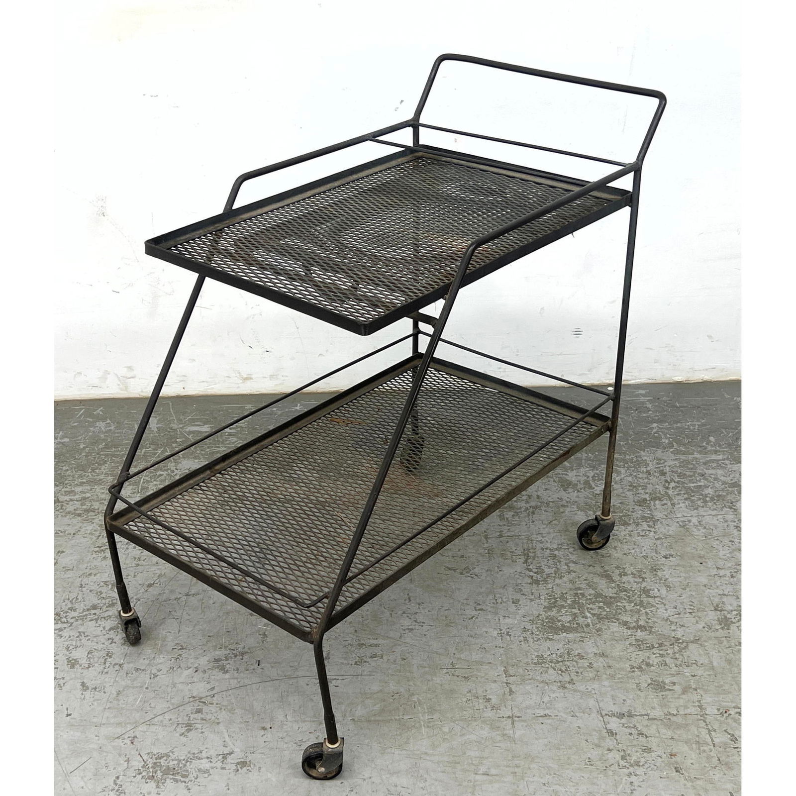 Salterini Black Diamond Mesh Metal Rolling Serving Cart. Outdoor. Garden, Patio. (1 of 12)