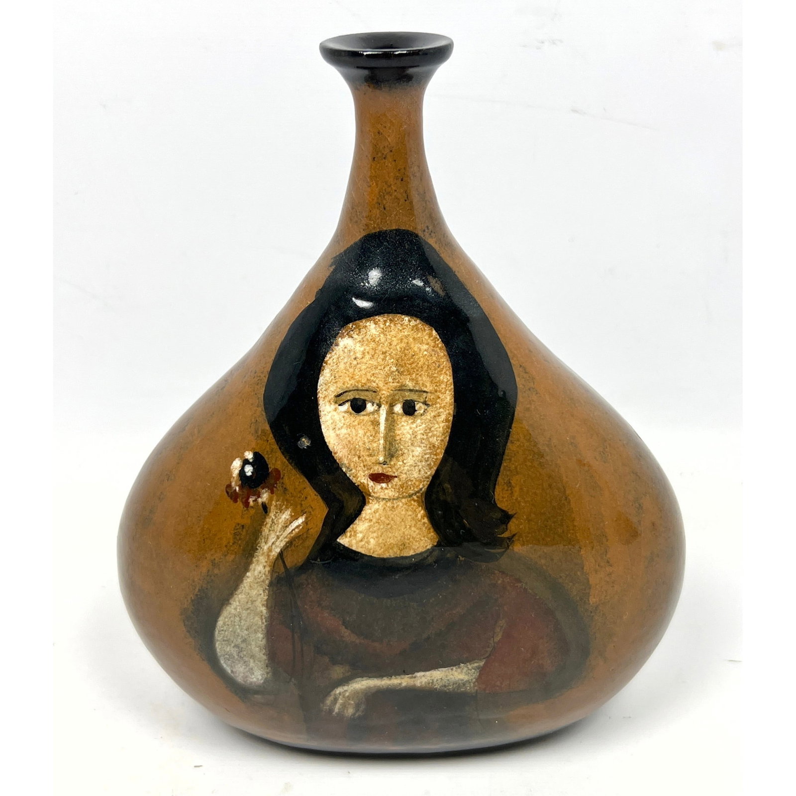 Polia Pillin Studio Art Pottery Vase. Figure decorated. (1 of 9)