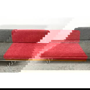 George Nelson Herman Miller Blonde Wood Day Bed with hair pin legs: George Nelson Herman Miller Blonde Wood Day Bed with hair pin legs Dimensions: Height: 23 inches, Width: 77 inches, Depth: 33 inches. - Seat Height: 15 inches --- - We offer curbside delivery for most