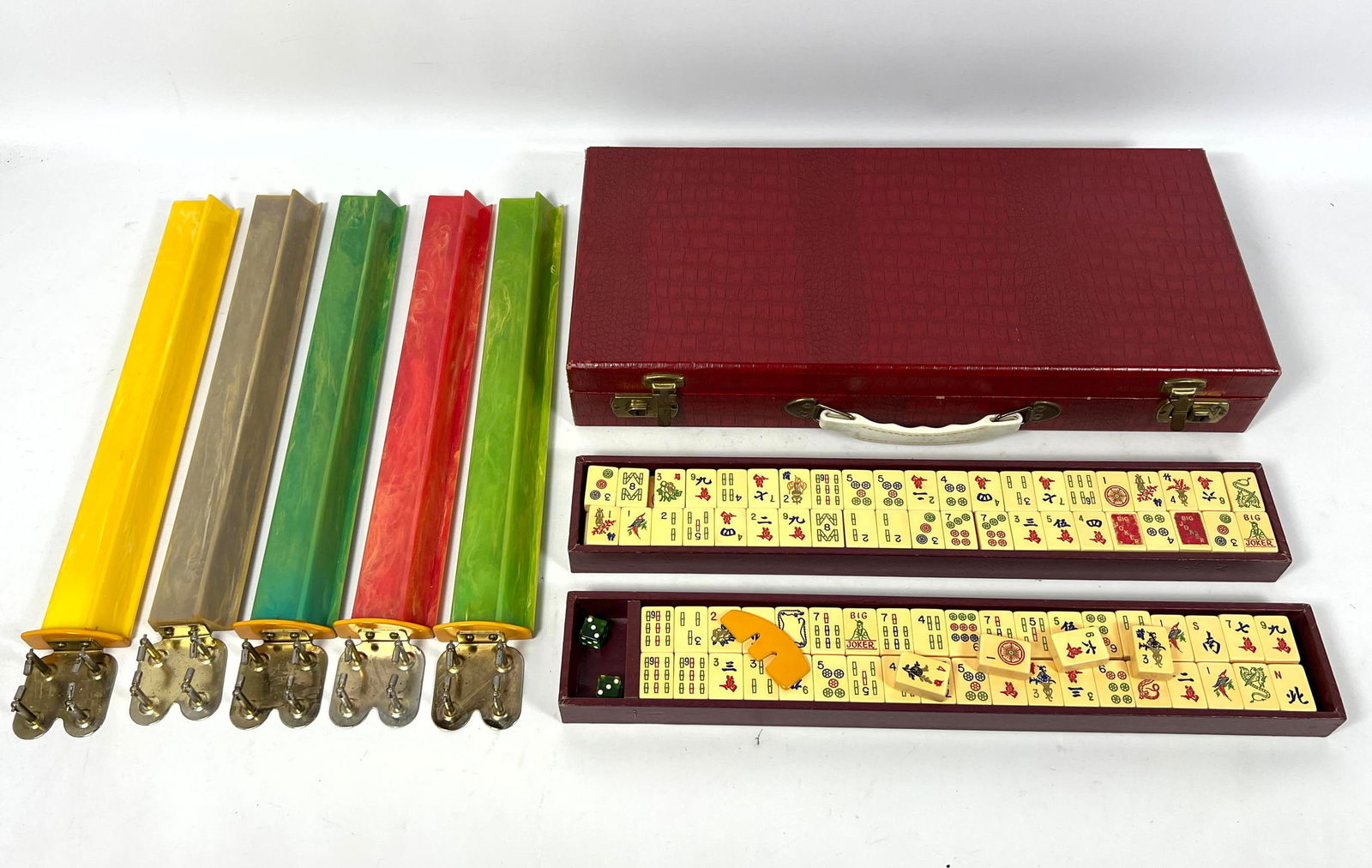 Vintage Bakelite Mah Jong Set. Original Carrying Case (1 of 20)